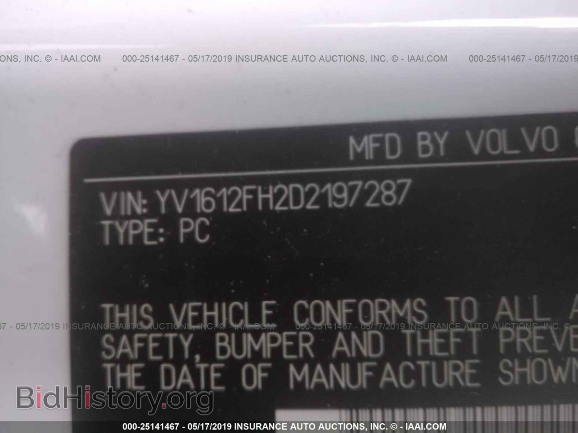 2013 VOLVO S60 - VIN: YV1612FH2D2197287 - Фото 9