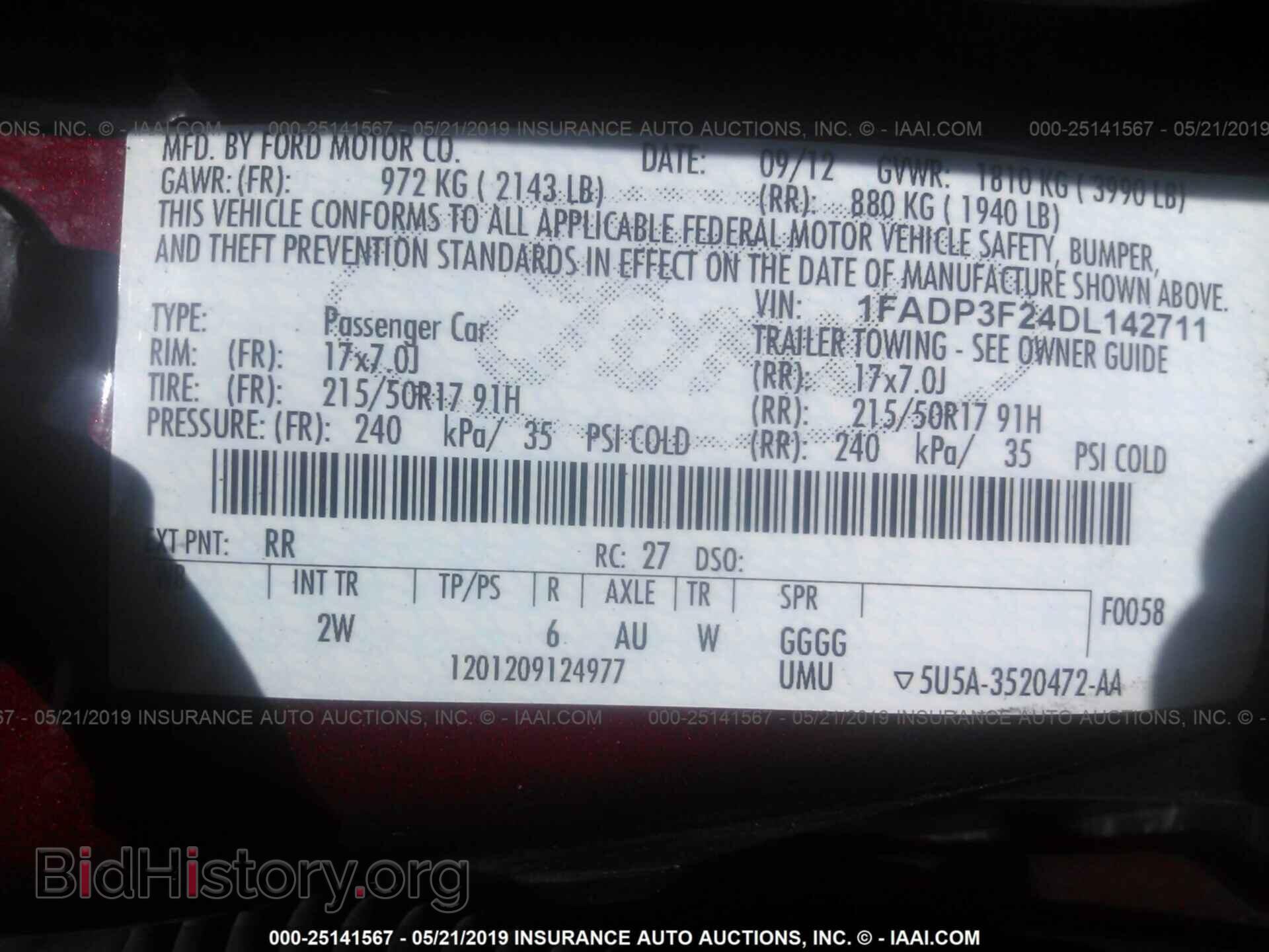 2013 FORD FOCUS - VIN: 1FADP3F24DL142711 - Photo 9