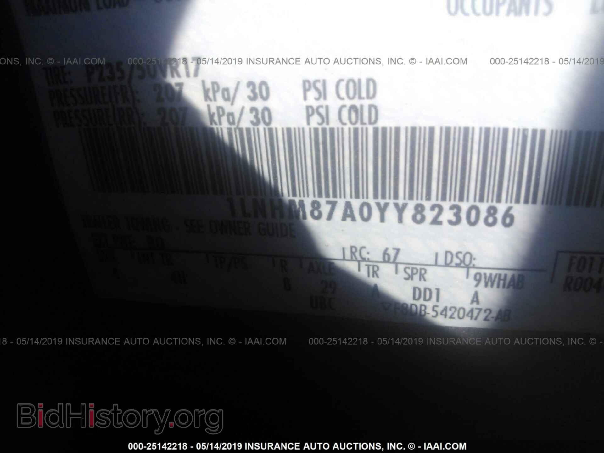 2000 LINCOLN LS - VIN: 1LNHM87A0YY823086 - Photo 9