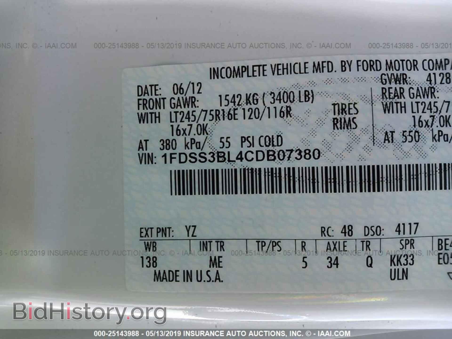 2012 FORD ECONOLINE - VIN: 1FDSS3BL4CDB07380 - Photo 9