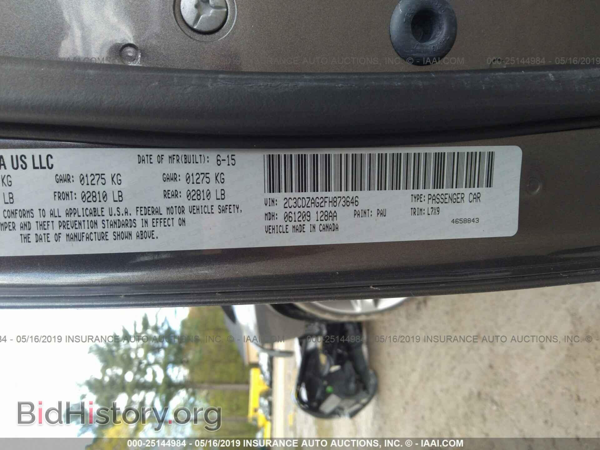 2015 DODGE CHALLENGER - VIN: 2C3CDZAG2FH873646 - Photo 9