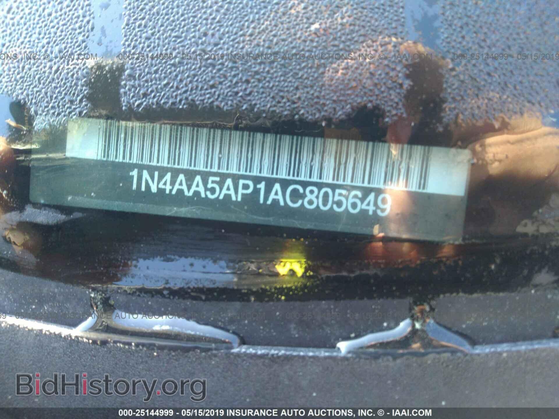 2010 NISSAN MAXIMA - VIN: 1N4AA5AP1AC805649 - Фото 9