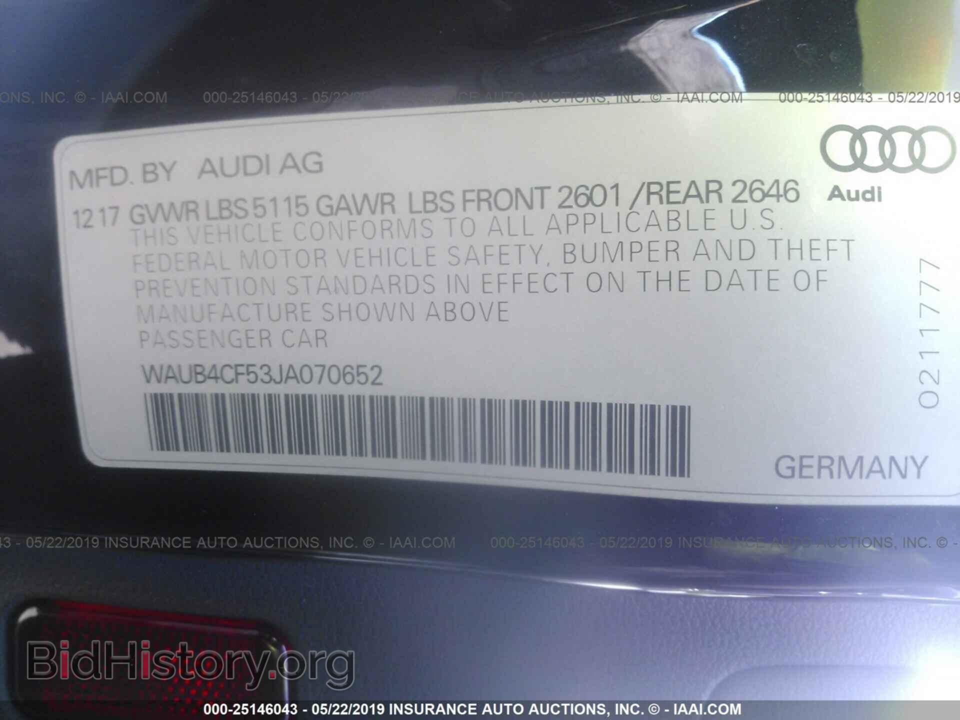 2018 AUDI S5 - VIN: WAUB4CF53JA070652 - Photo 9