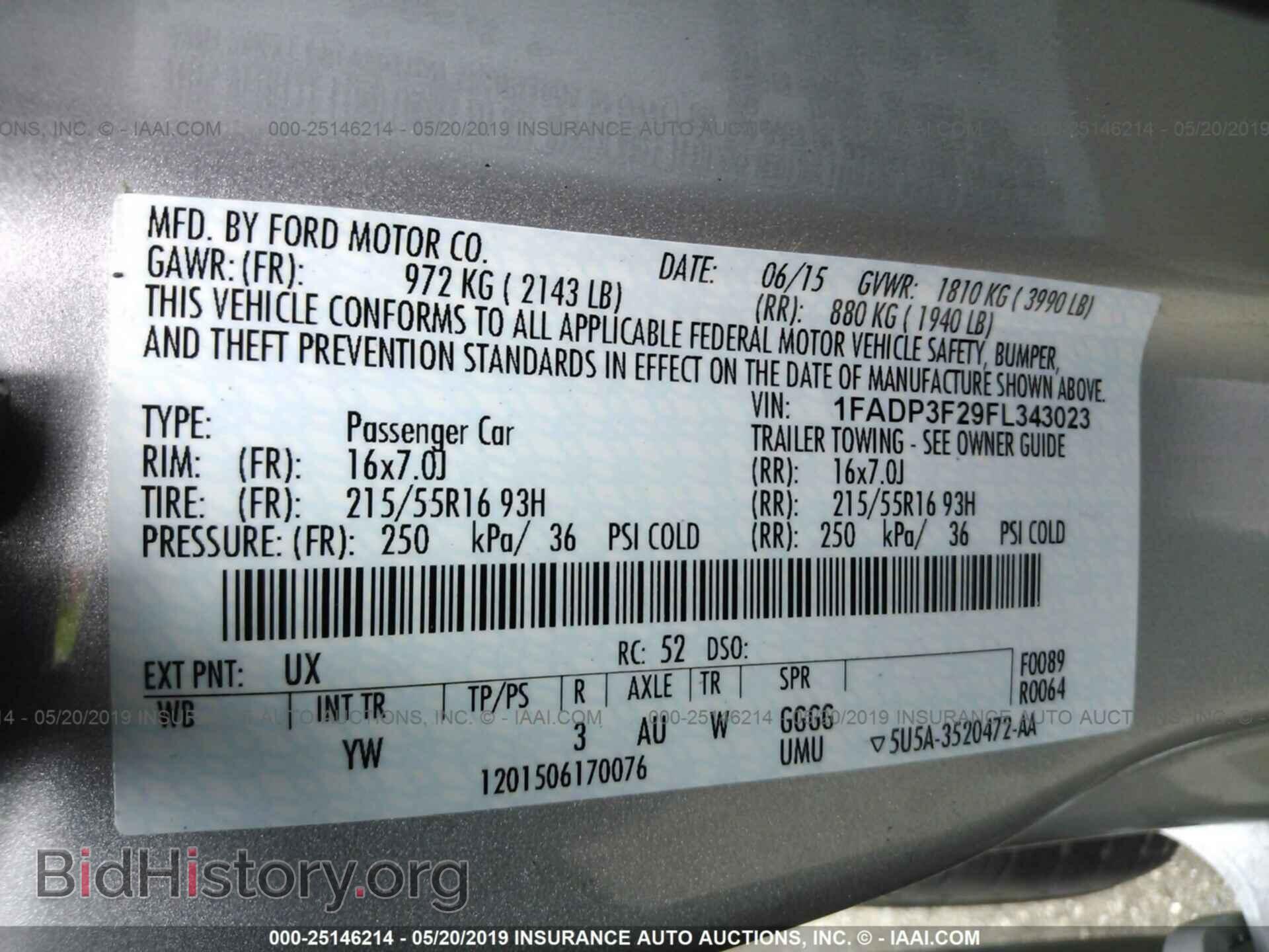 2015 FORD FOCUS - VIN: 1FADP3F29FL343023 - Фото 9