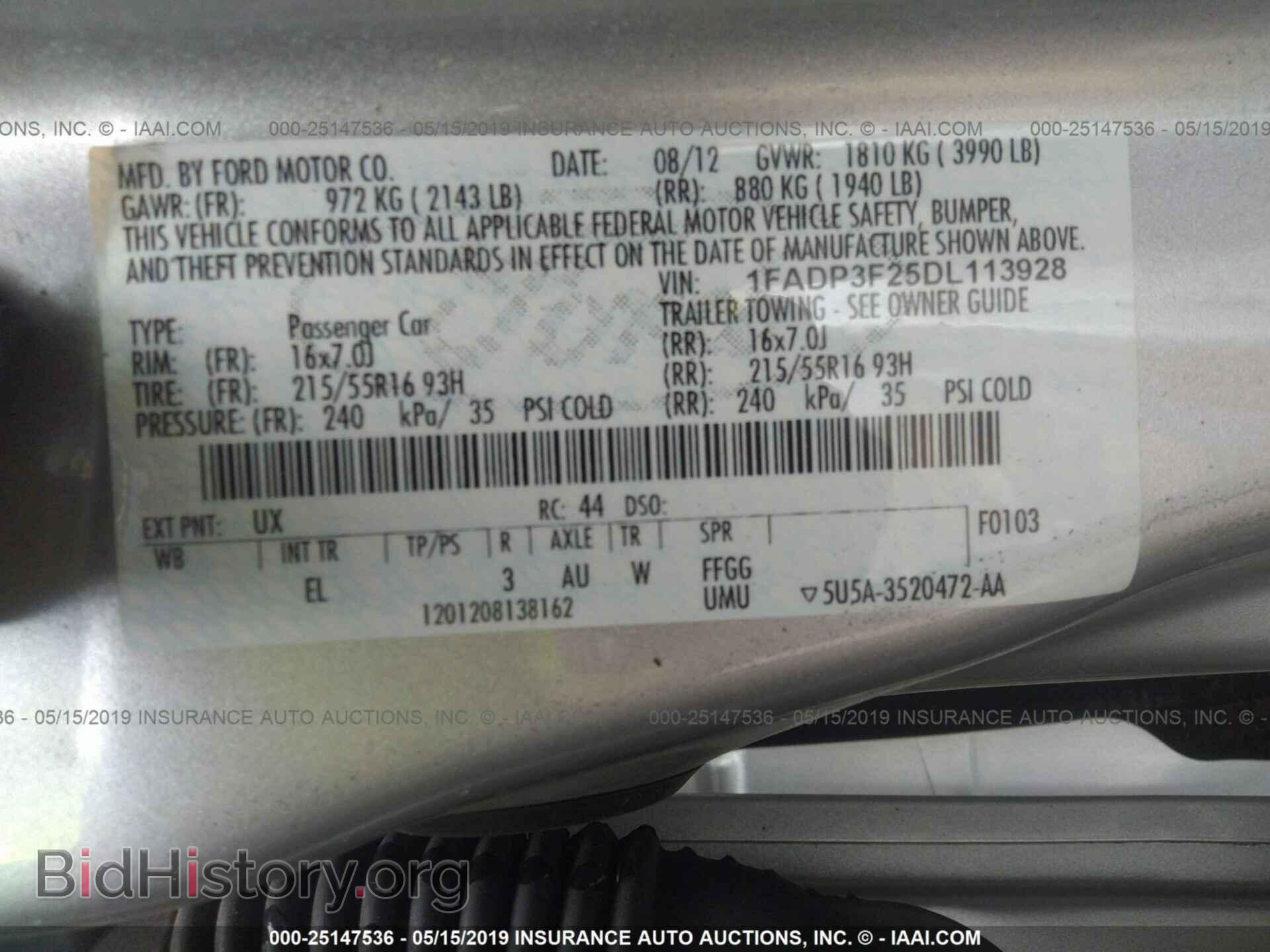2013 FORD FOCUS - VIN: 1FADP3F25DL113928 - Photo 9