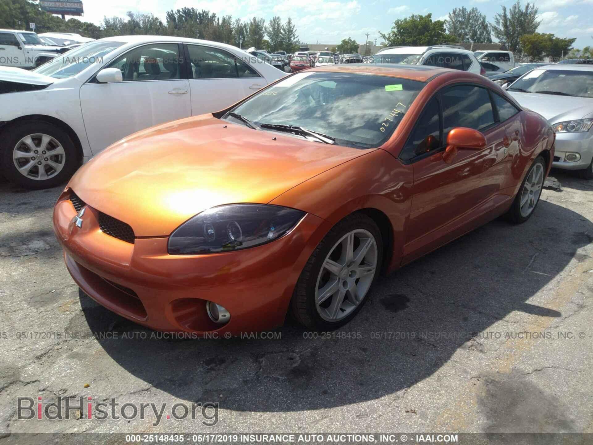2006 MITSUBISHI ECLIPSE - VIN: 4A3AK34T36E027447 - Фото 2