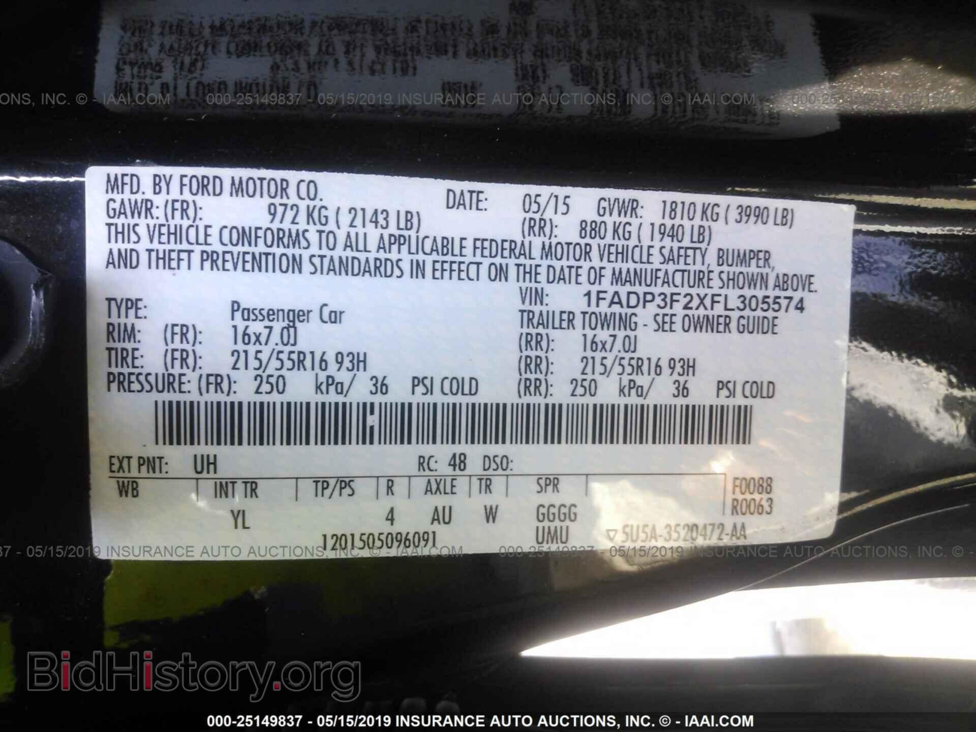 2015 FORD FOCUS - VIN: 1FADP3F2XFL305574 - Photo 9