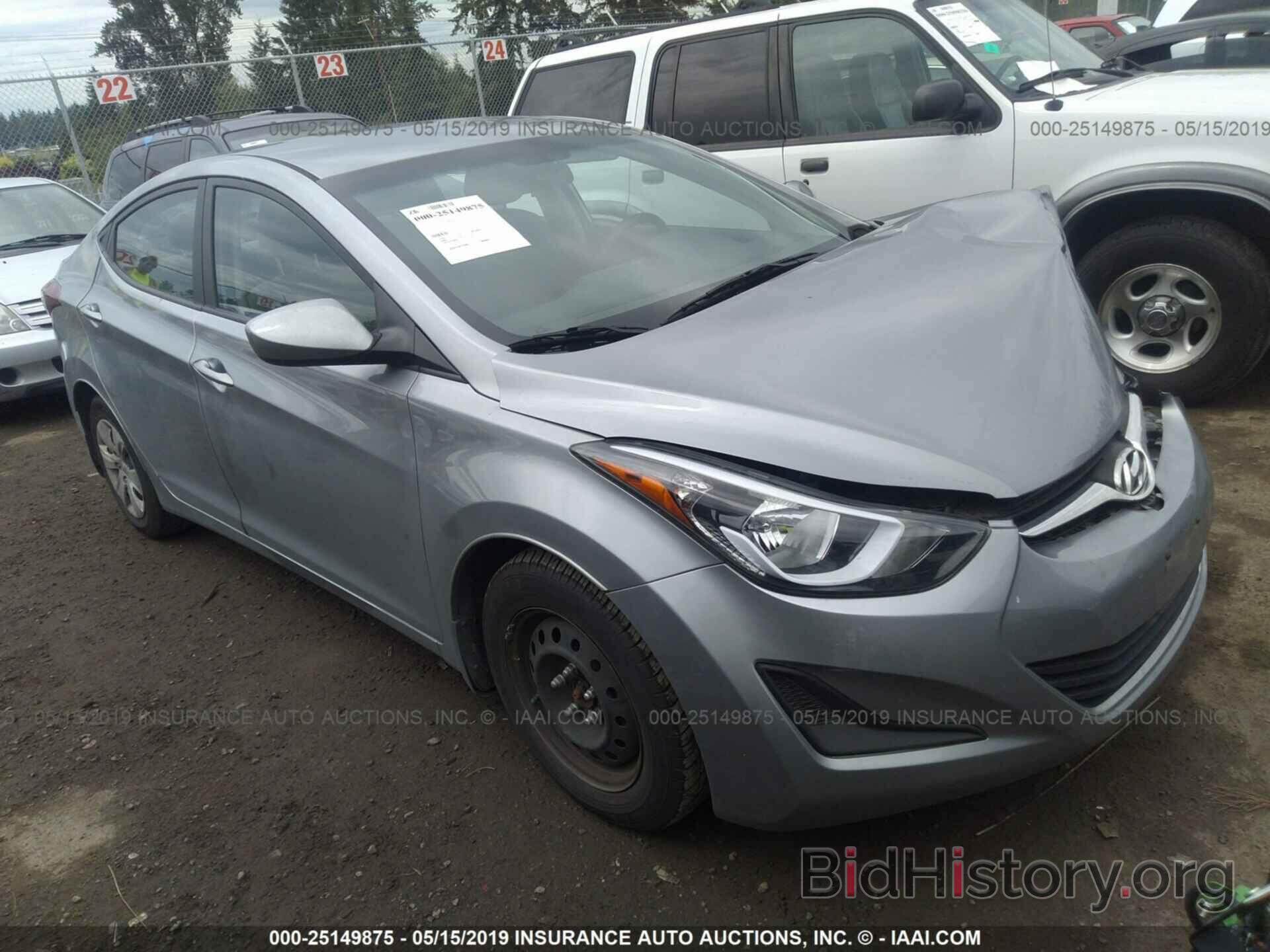 Photo 5NPDH4AE0GH758008 - HYUNDAI ELANTRA 2016