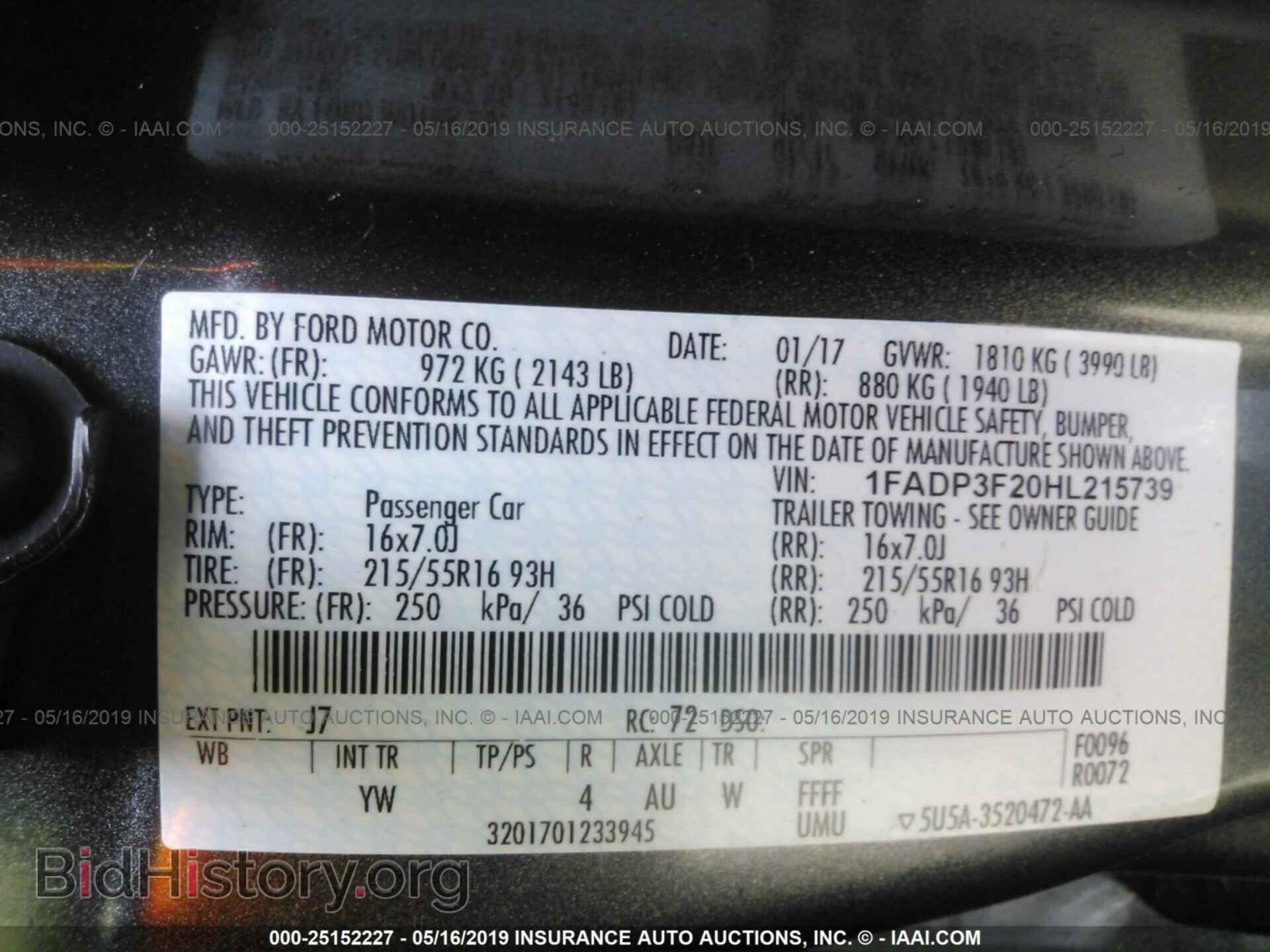 2017 FORD FOCUS - VIN: 1FADP3F20HL215739 - Photo 9
