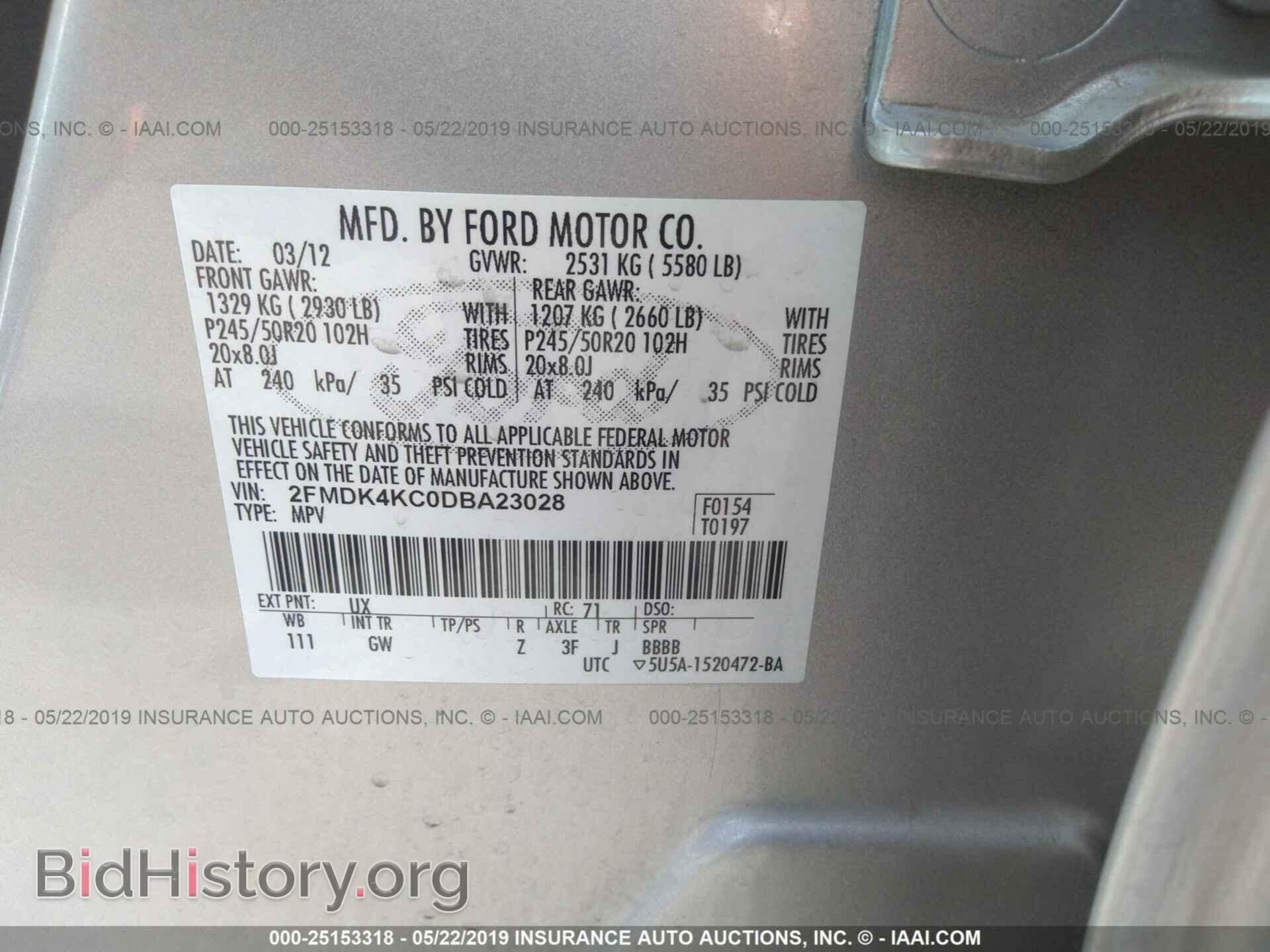 2013 FORD EDGE - VIN: 2FMDK4KC0DBA23028 - Photo 9