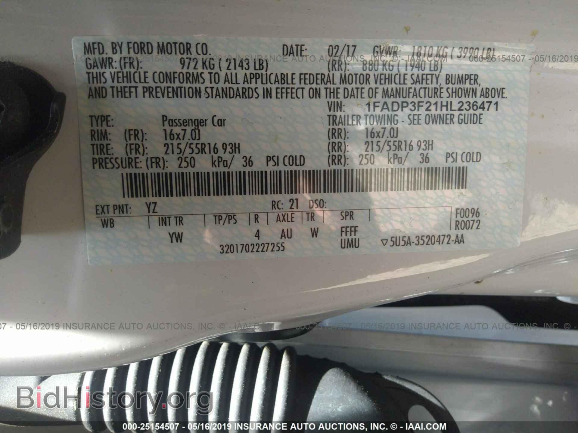 2017 FORD FOCUS - VIN: 1FADP3F21HL236471 - Photo 9