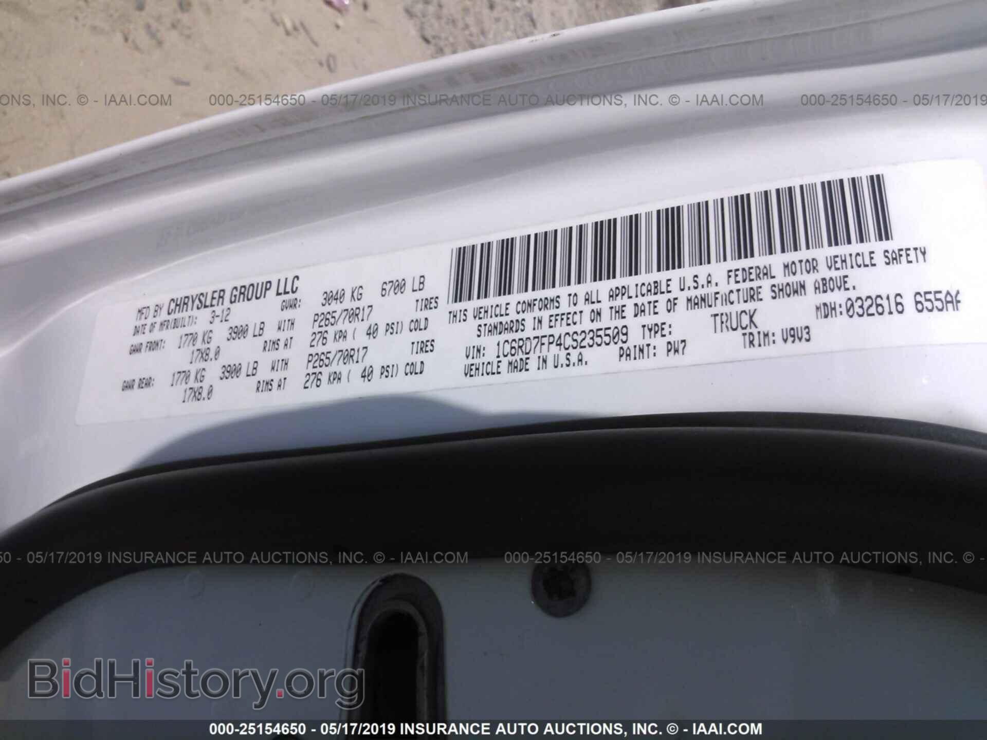 2012 DODGE RAM 1500 - VIN: 1C6RD7FP4CS235509 - Photo 9