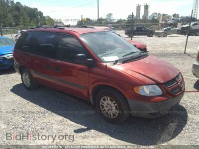 2007 Dodge CARAVAN SE, темно-бордовый — VIN 1D4GP25B97B207018, IAAI
