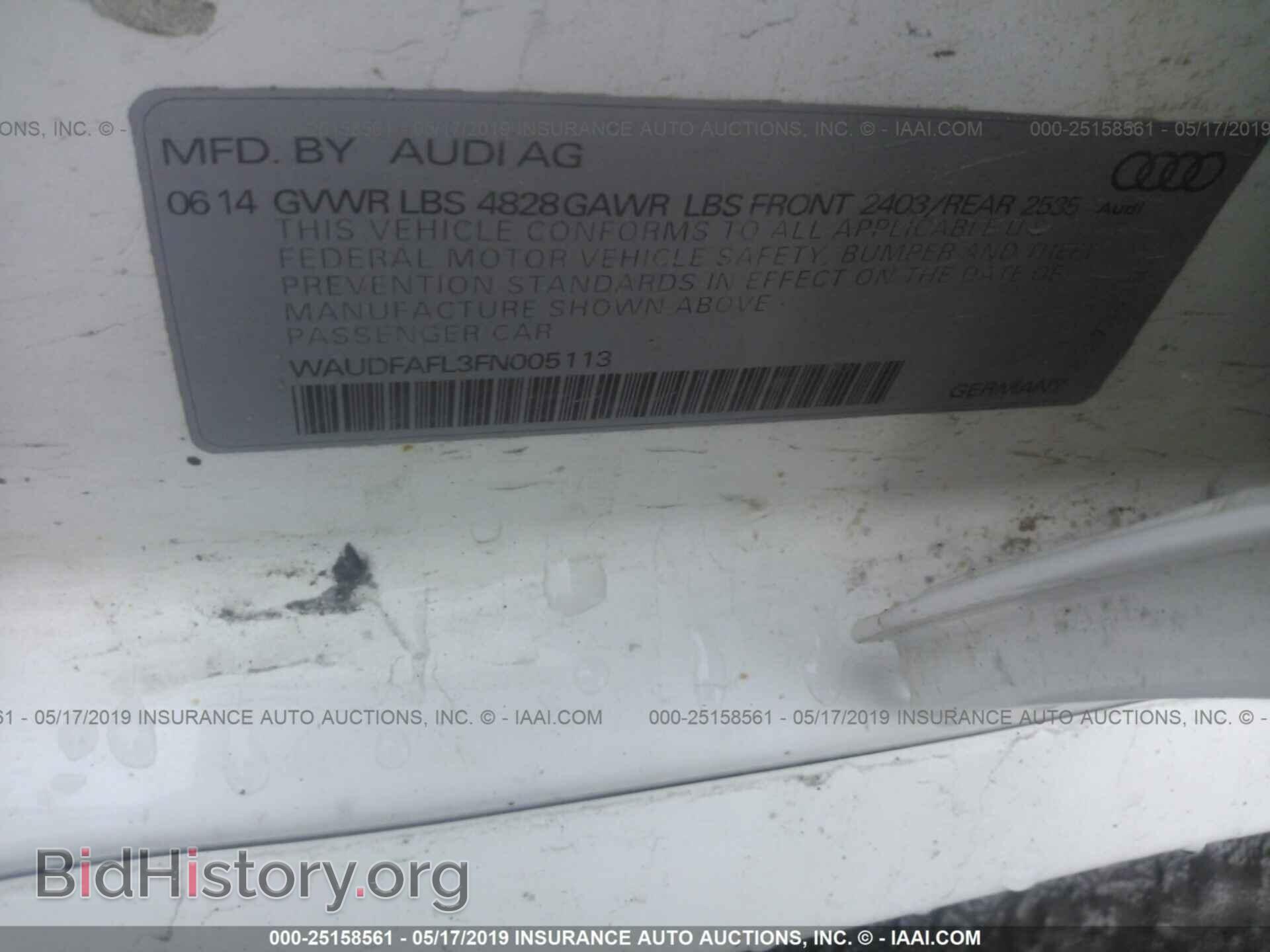 2015 AUDI A4 - VIN: WAUDFAFL3FN005113 - Фото 9