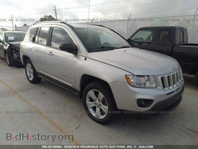 2012 Jeep COMPASS, silver — VIN 1C4NJCBB7CD636334, IAAI