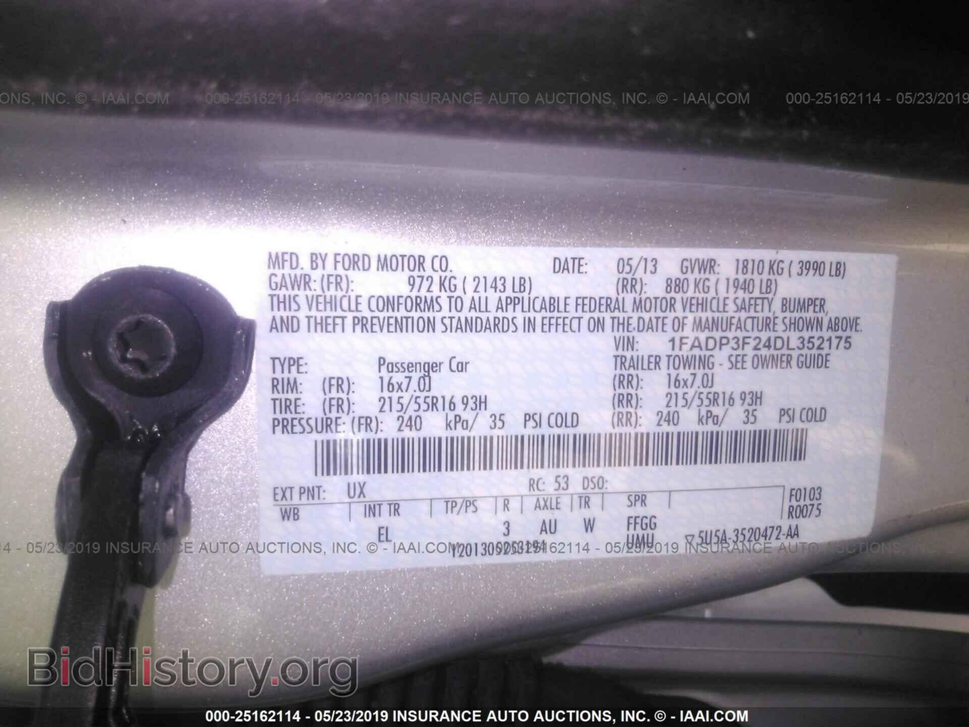 2013 FORD FOCUS - VIN: 1FADP3F24DL352175 - Фото 9