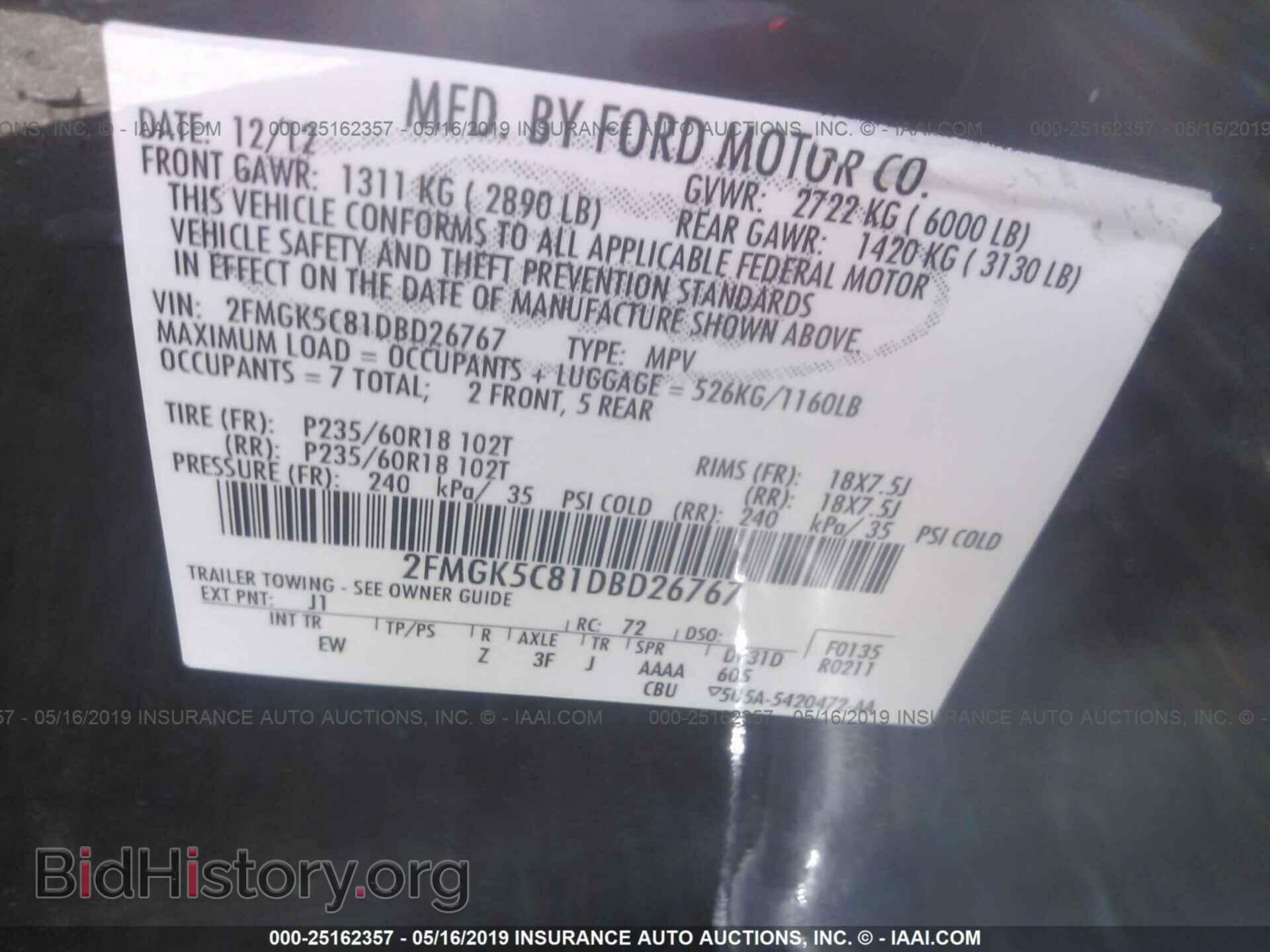 2013 FORD FLEX - VIN: 2FMGK5C81DBD26767 - Photo 9