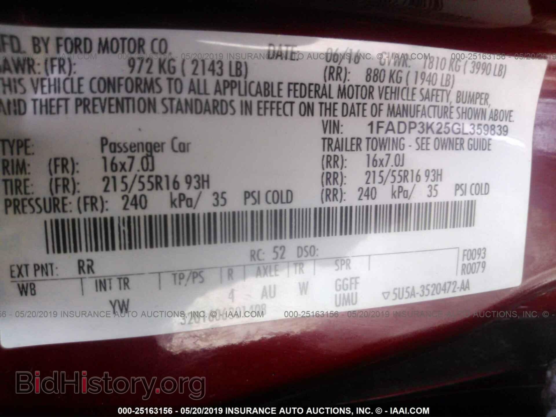 2016 FORD FOCUS - VIN: 1FADP3K25GL359839 - Фото 9
