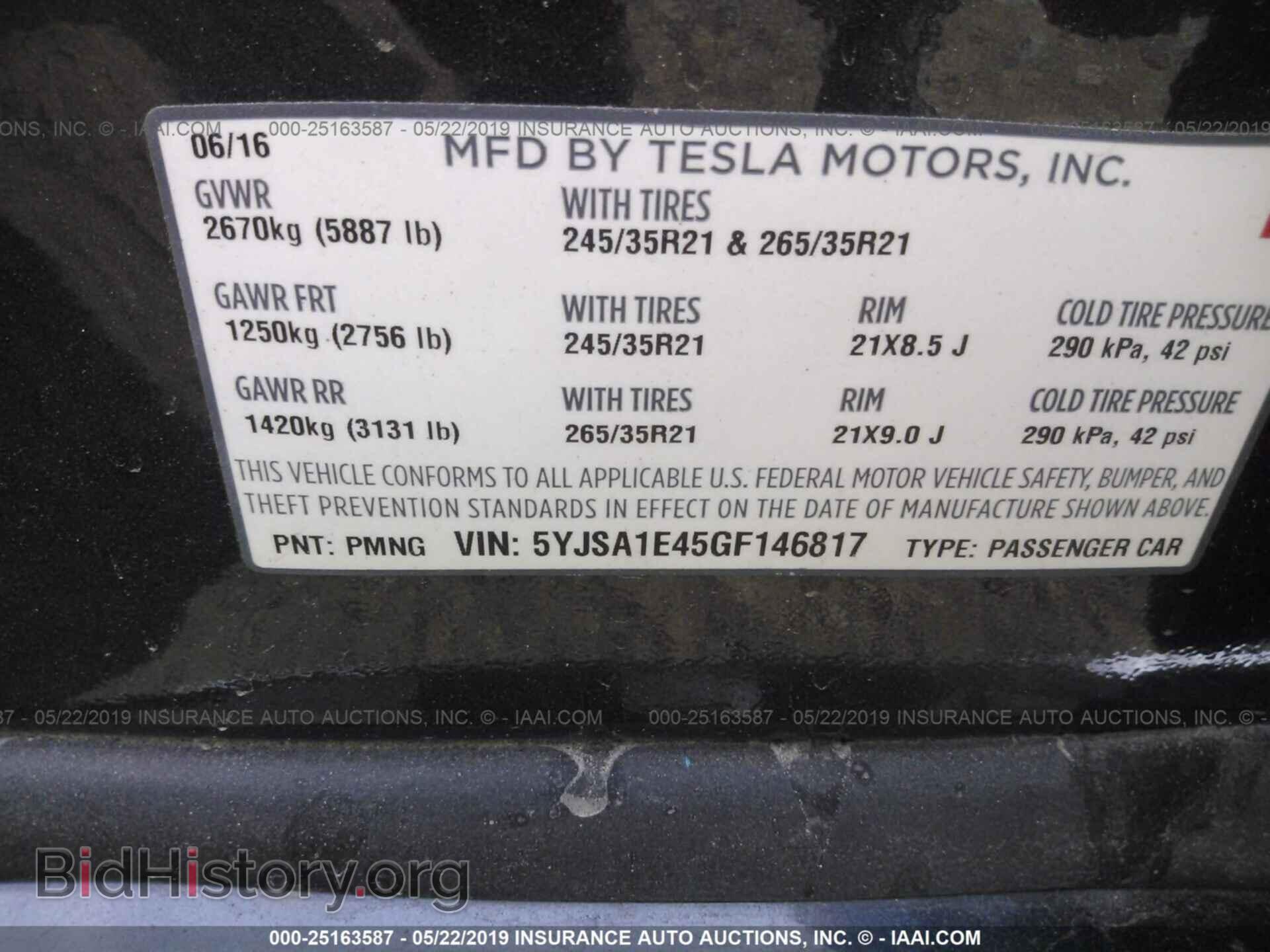 2016 TESLA MODEL S - VIN: 5YJSA1E45GF146817 - Photo 9