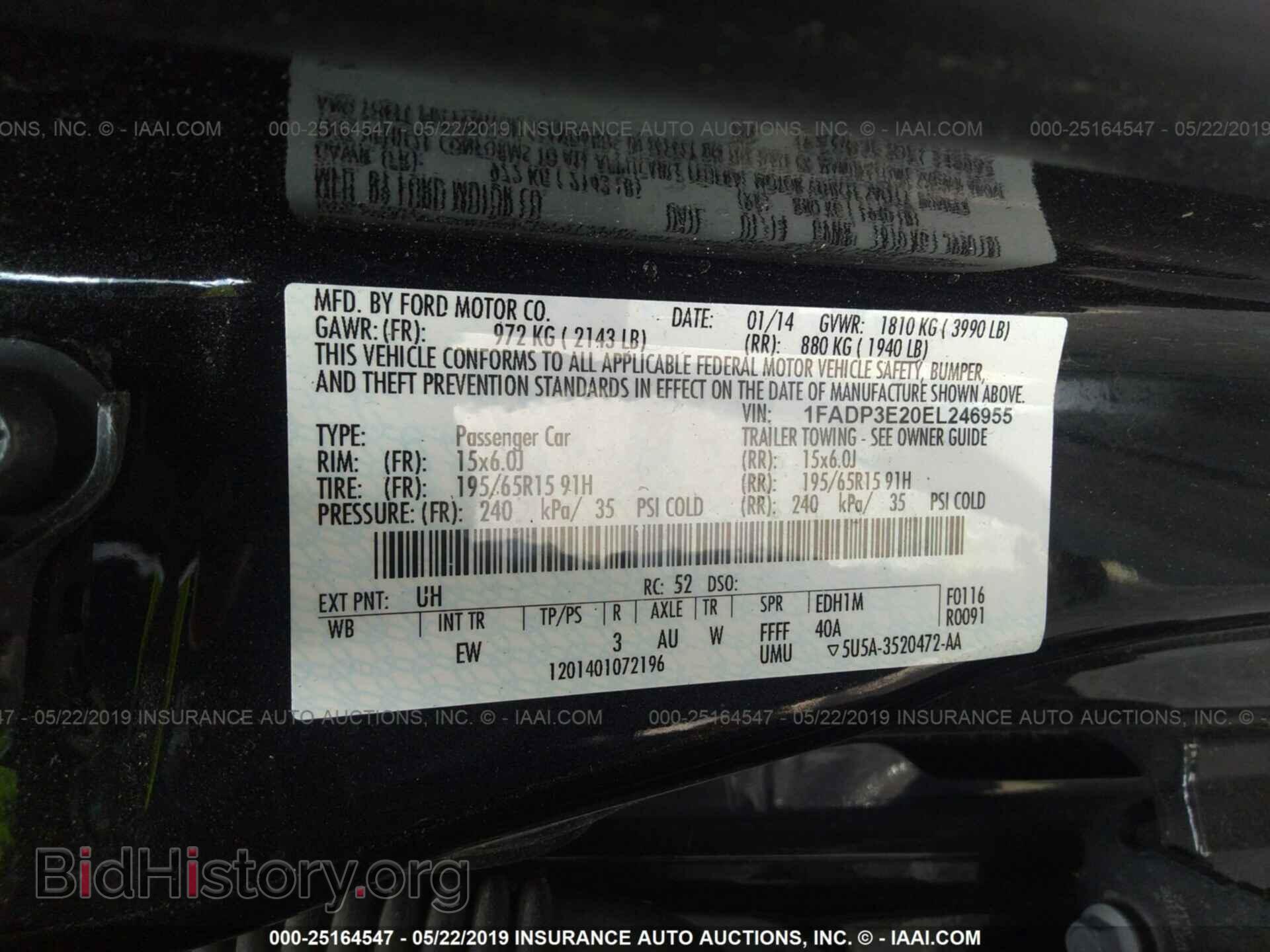 2014 FORD FOCUS - VIN: 1FADP3E20EL246955 - Фото 9