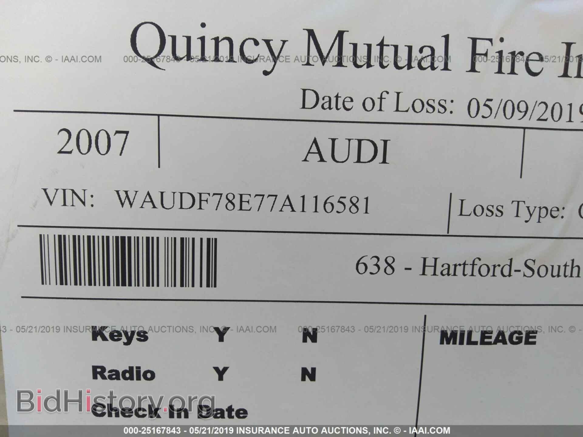 2007 AUDI A4 - VIN: WAUDF78E77A116581 - Фото 9