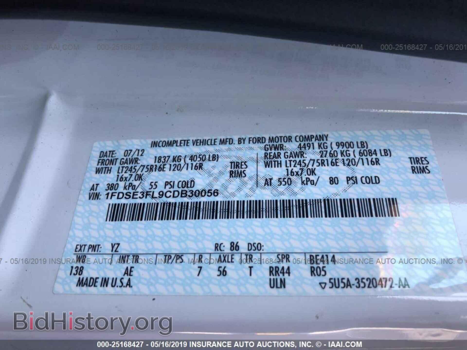 2012 FORD ECONOLINE - VIN: 1FDSE3FL9CDB30056 - Фото 10