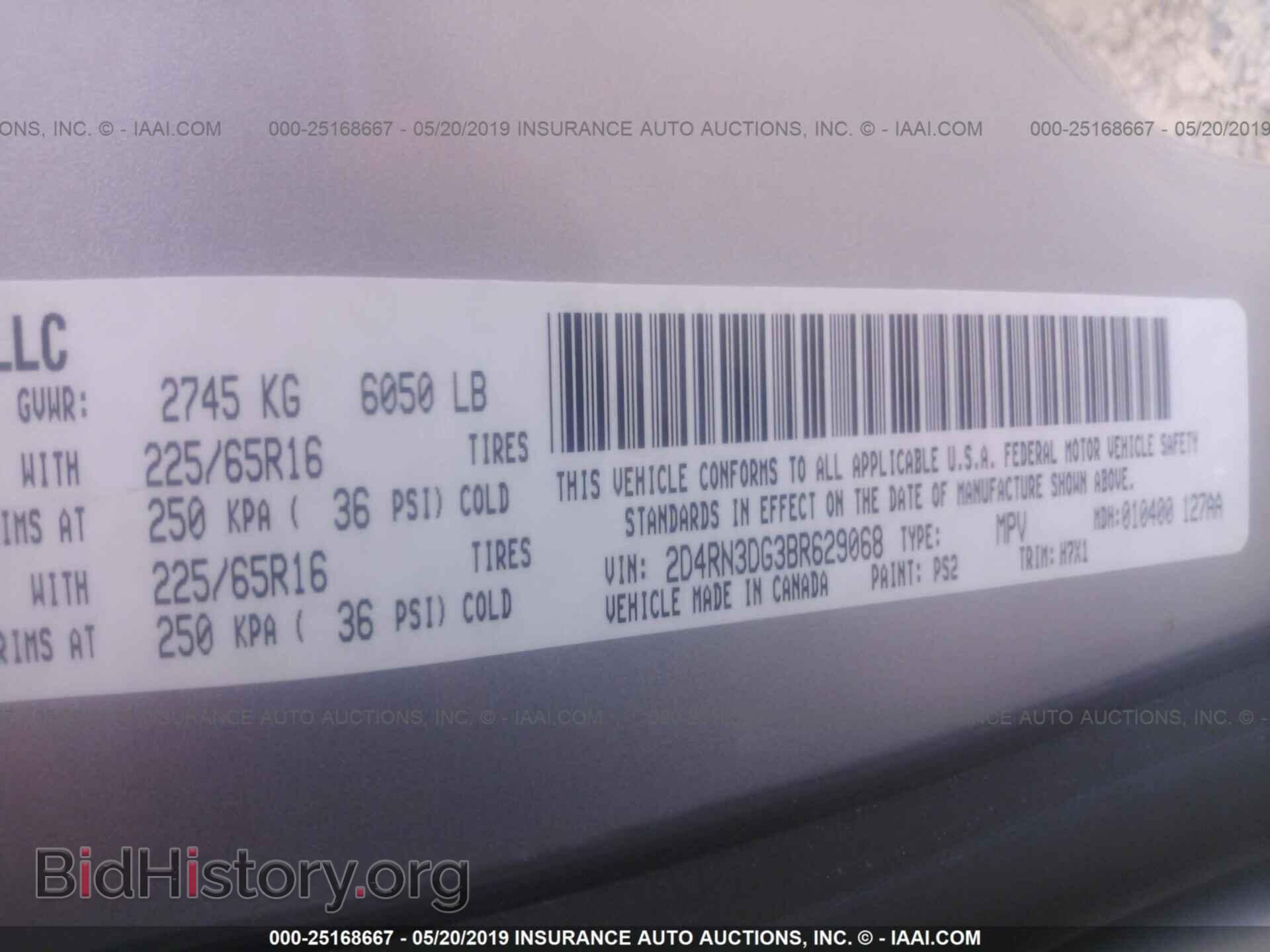 2011 DODGE GRAND CARAVAN - VIN: 2D4RN3DG3BR629068 - Photo 9