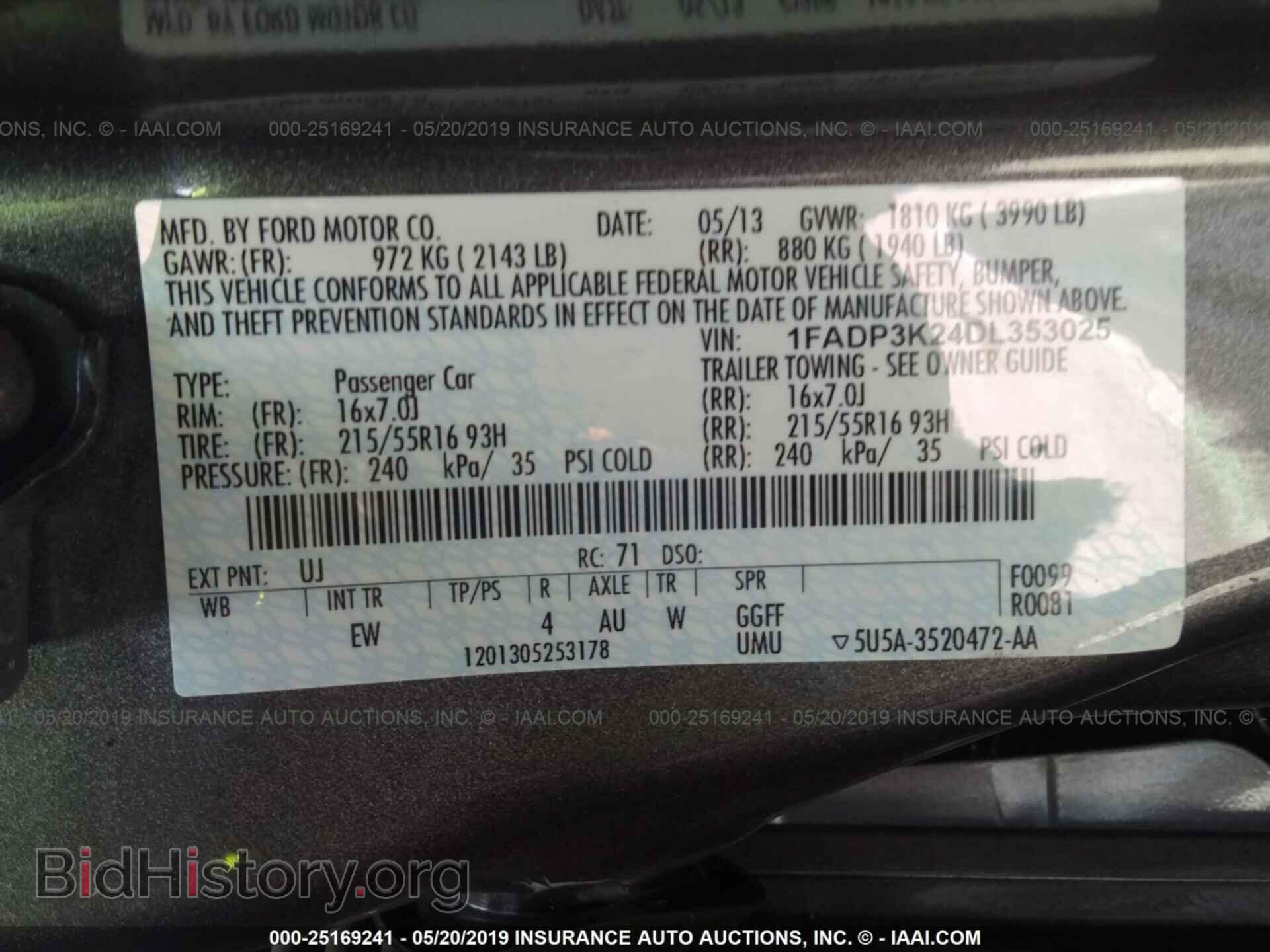 2013 FORD FOCUS - VIN: 1FADP3K24DL353025 - Photo 9