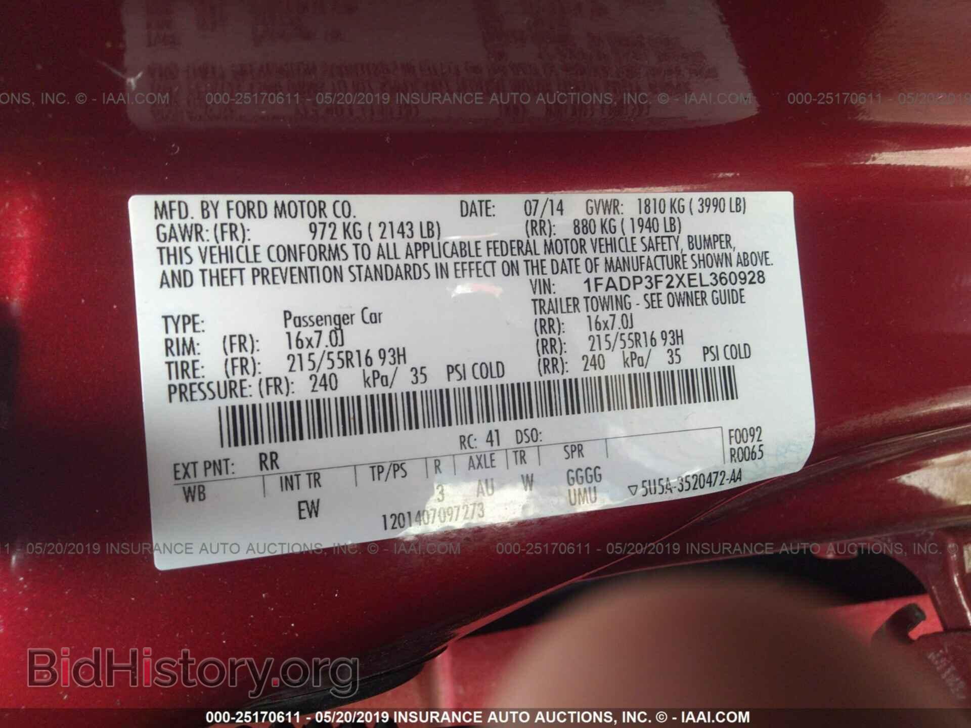 2014 FORD FOCUS - VIN: 1FADP3F2XEL360928 - Photo 9