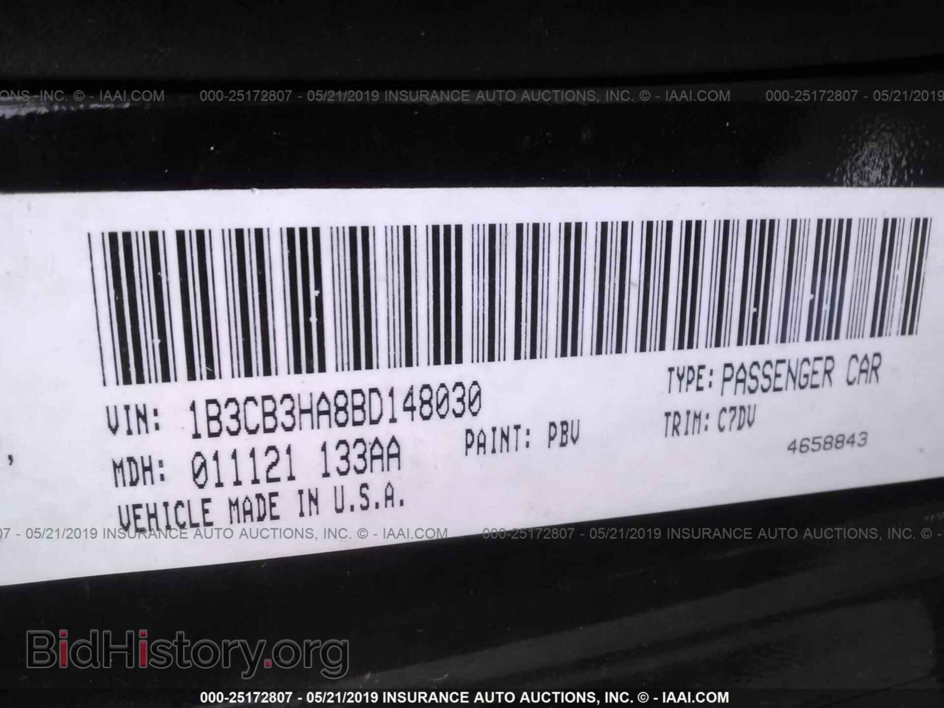 2011 DODGE CALIBER - VIN: 1B3CB3HA8BD148030 - Фото 9