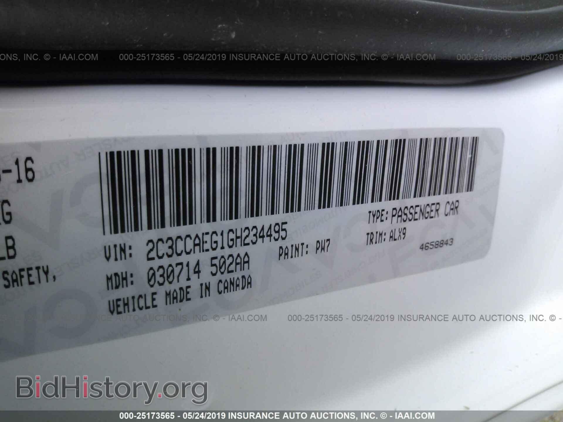 2016 CHRYSLER 300C - VIN: 2C3CCAEG1GH234495 - Фото 9