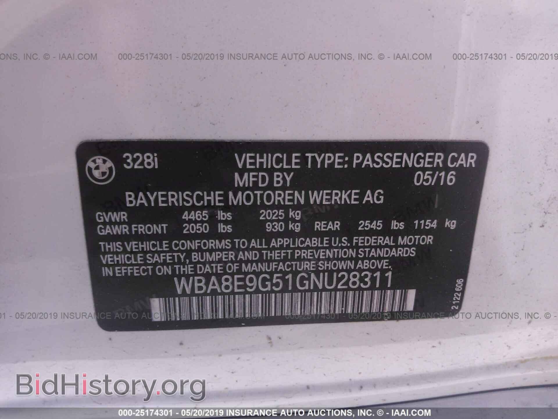 2016 BMW 328 - VIN: WBA8E9G51GNU28311 - Photo 9