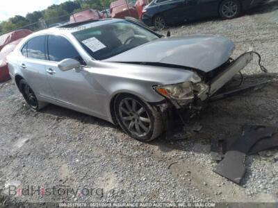 2008 Lexus LS 460, серебристый — VIN JTHBL46F585072294, IAAI