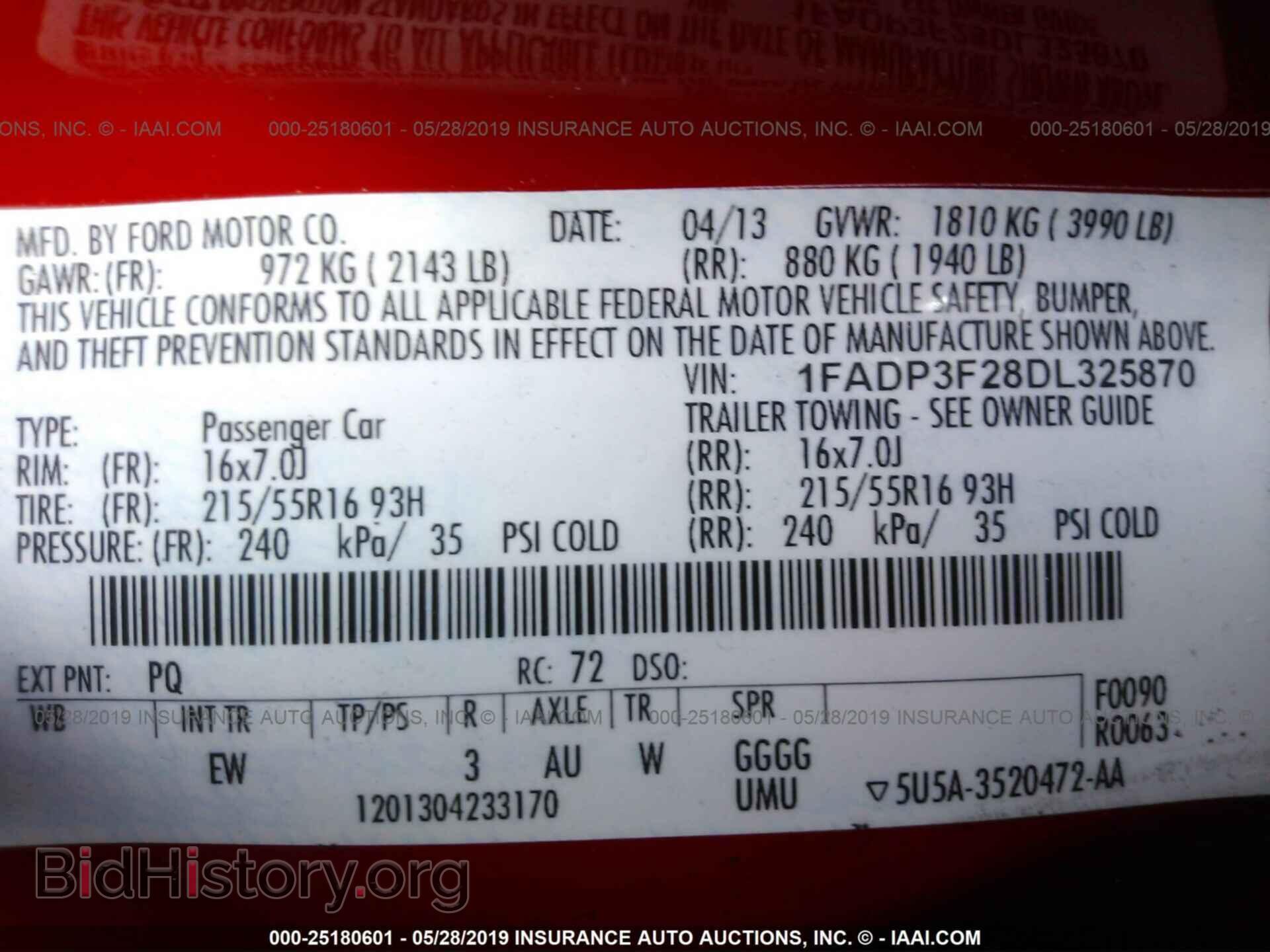 2013 FORD FOCUS - VIN: 1FADP3F28DL325870 - Photo 9