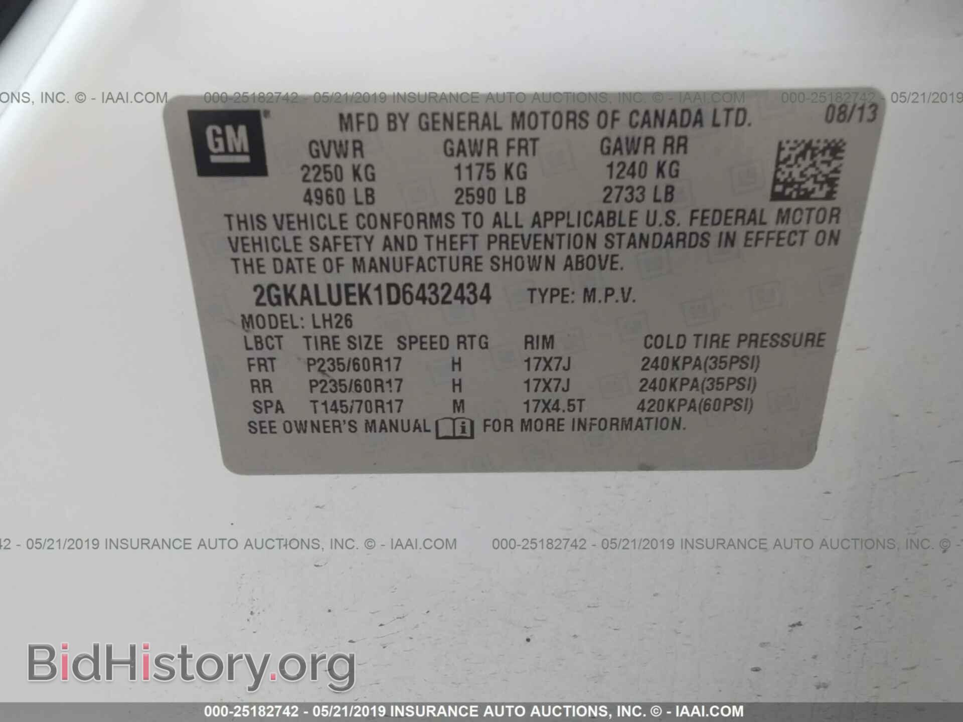 2013 GMC TERRAIN - VIN: 2GKALUEK1D6432434 - Photo 9