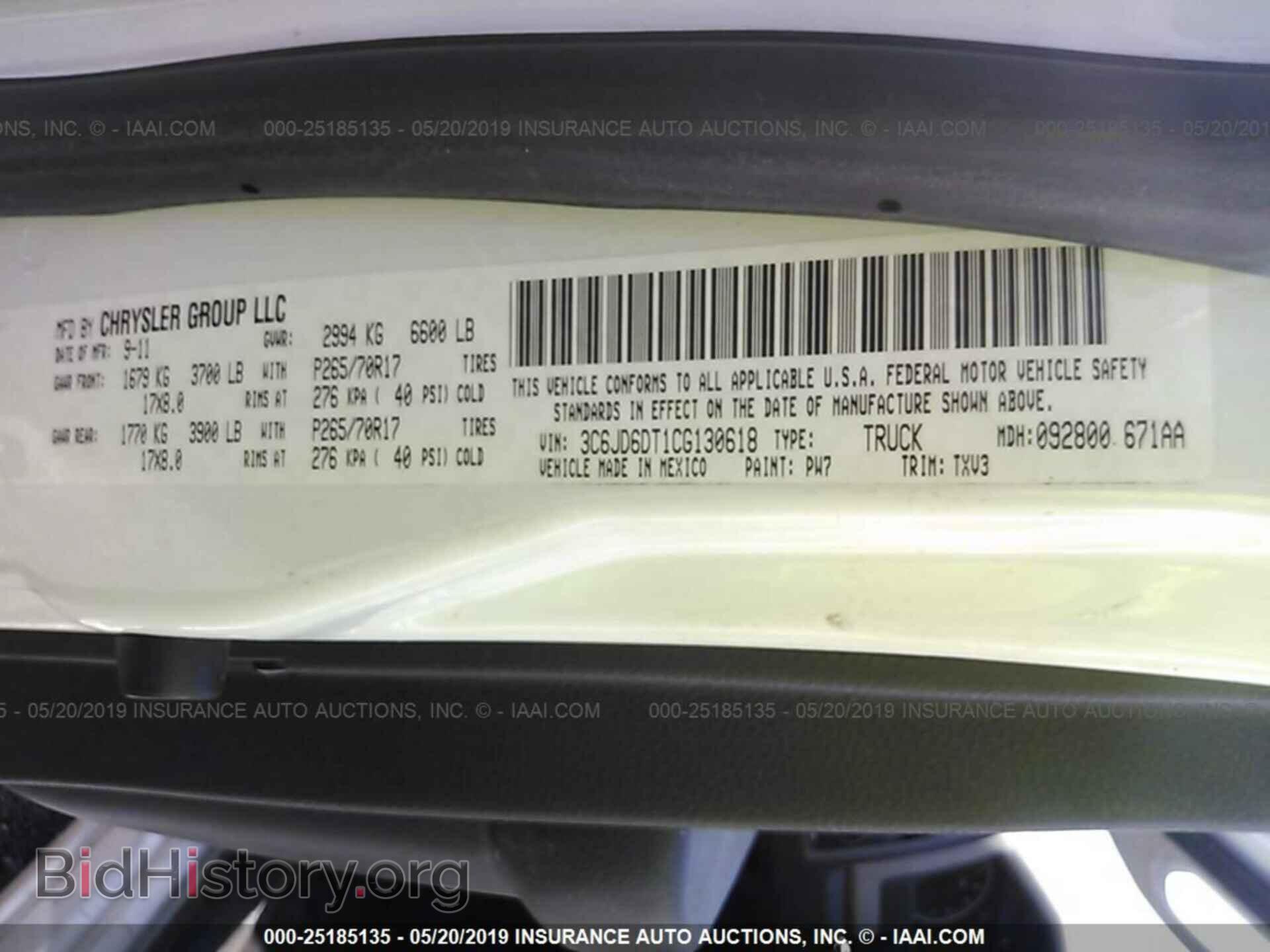 2012 DODGE RAM 1500 - VIN: 3C6JD6DT1CG130618 - Photo 9