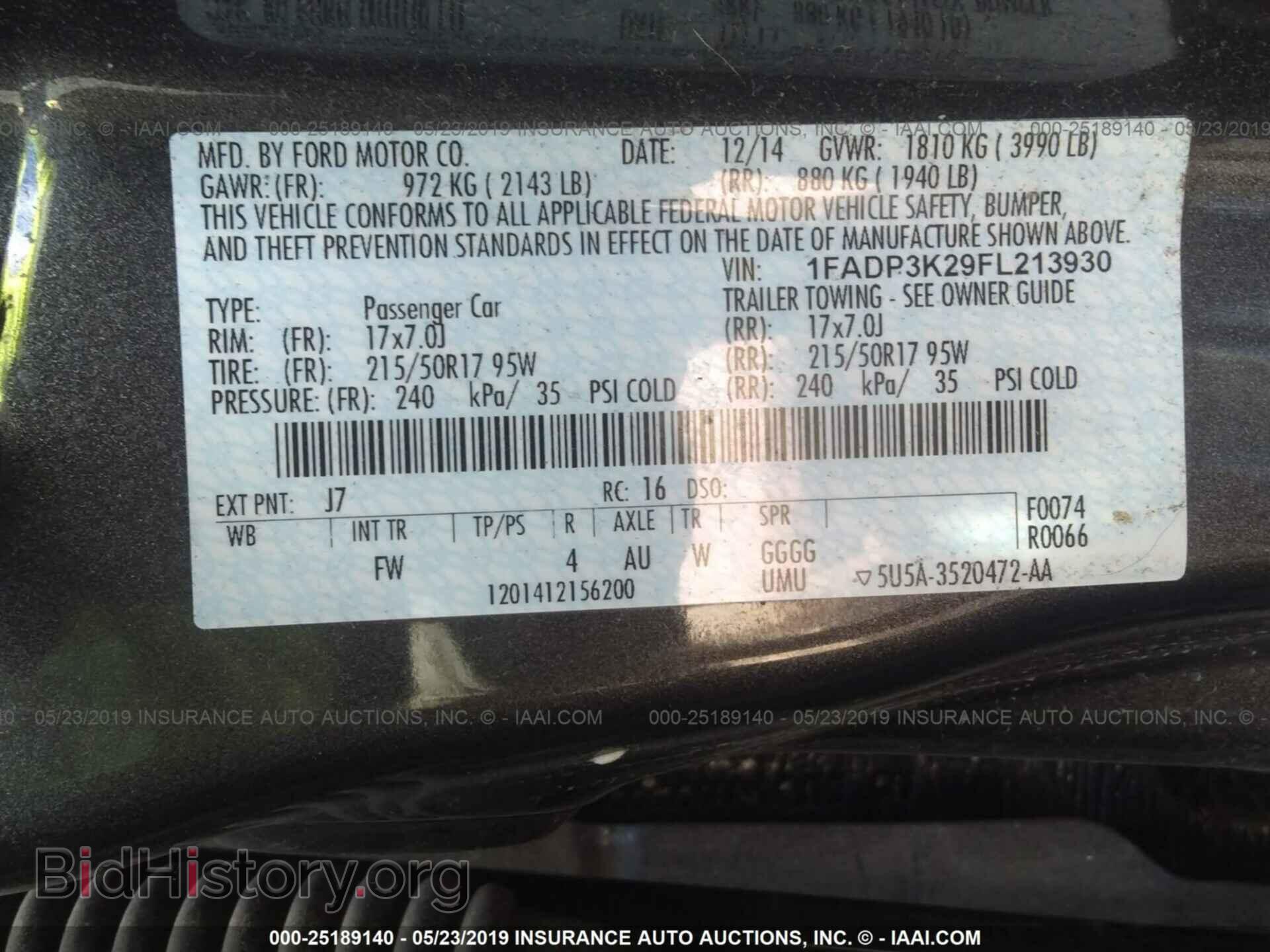 2015 FORD FOCUS - VIN: 1FADP3K29FL213930 - Photo 9