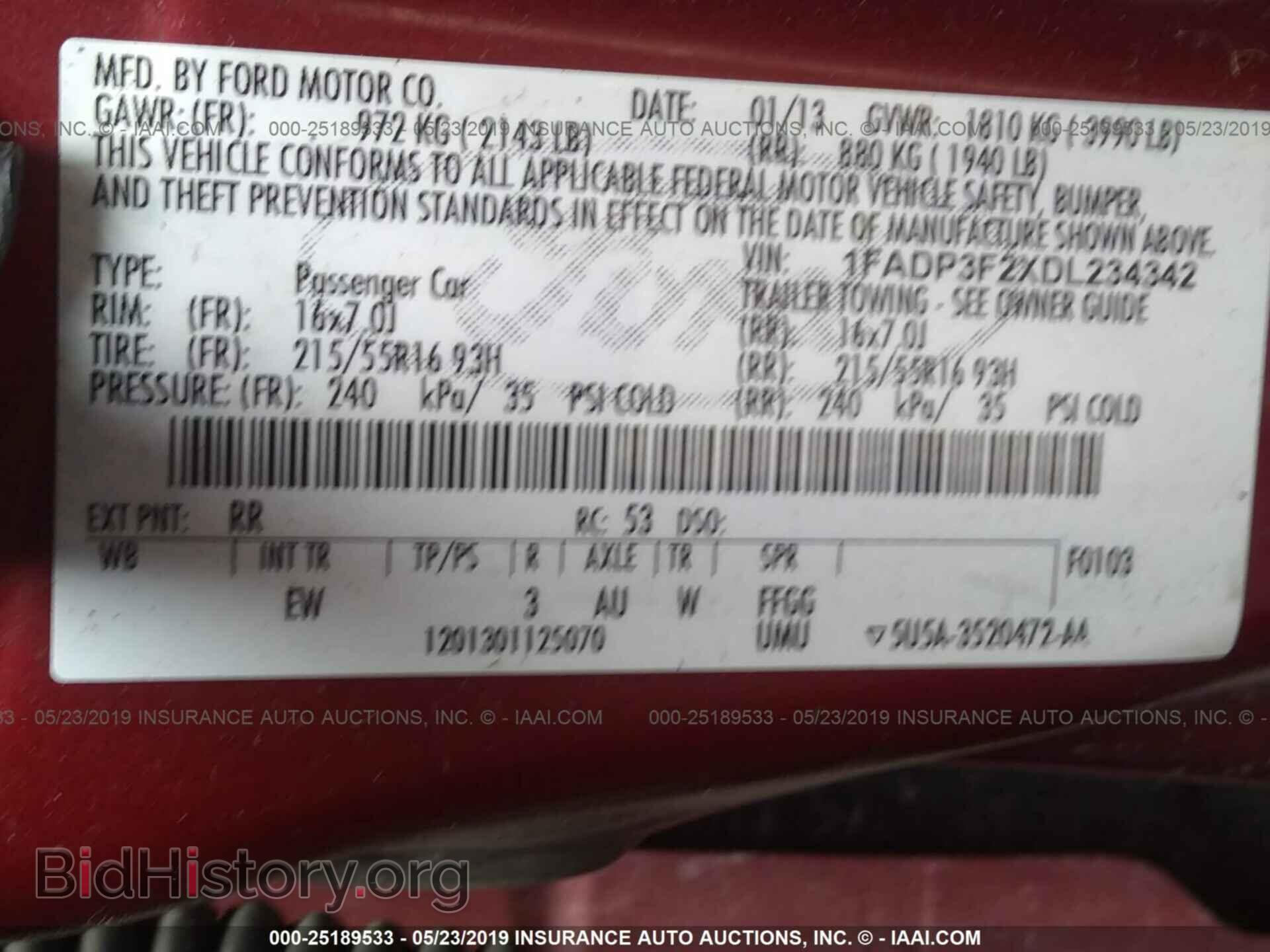 2013 FORD FOCUS - VIN: 1FADP3F2XDL234342 - Фото 9
