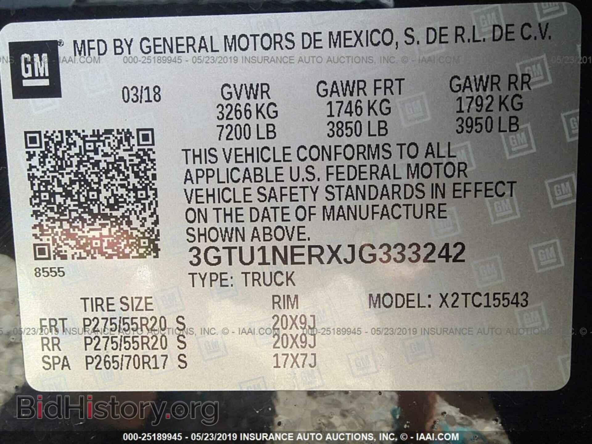 2018 GMC SIERRA - VIN: 3GTU1NERXJG333242 - Фото 9