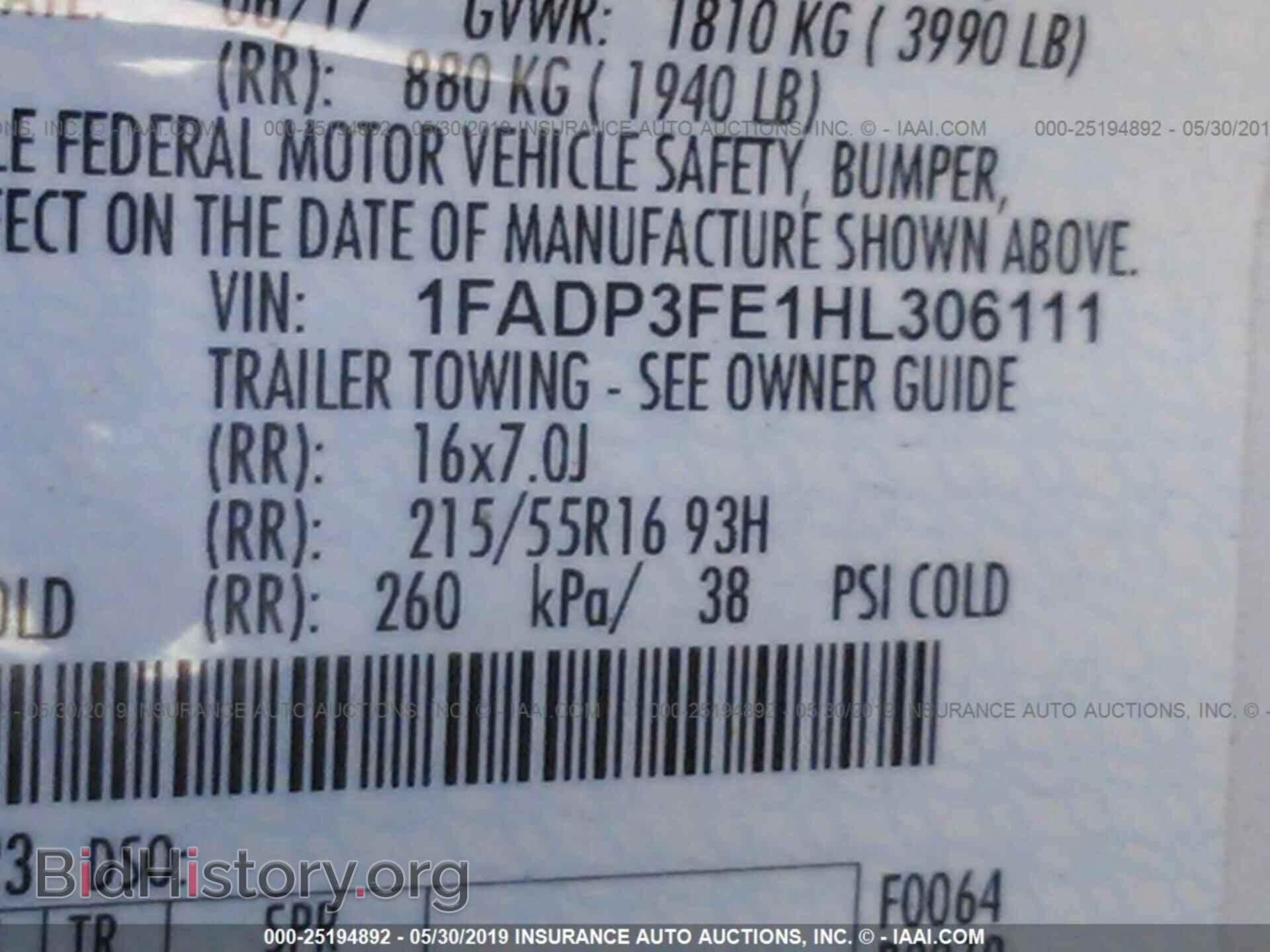 2017 FORD FOCUS - VIN: 1FADP3FE1HL306111 - Фото 9
