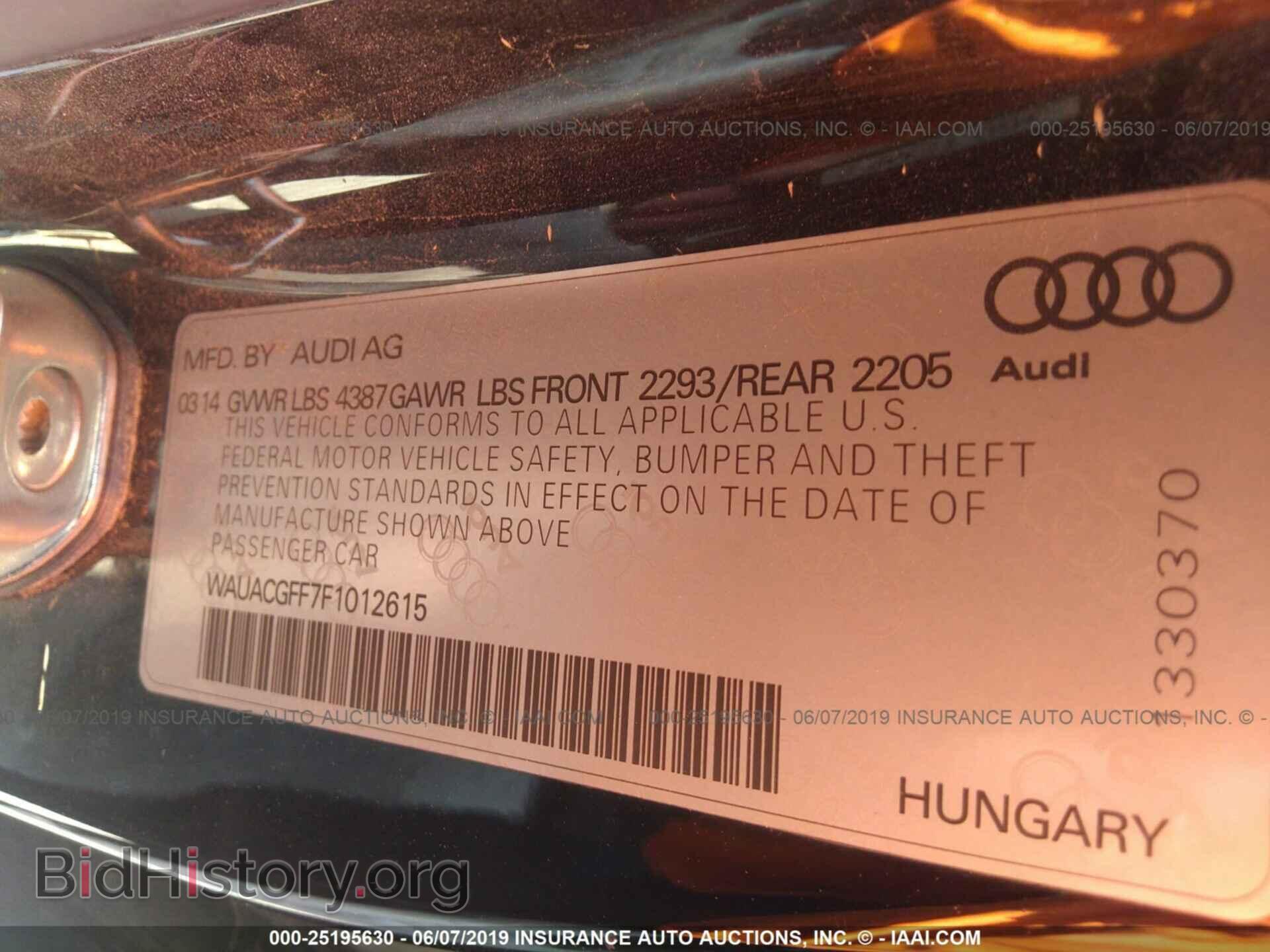 2015 AUDI A3 - VIN: WAUACGFF7F1012615 - Фото 9