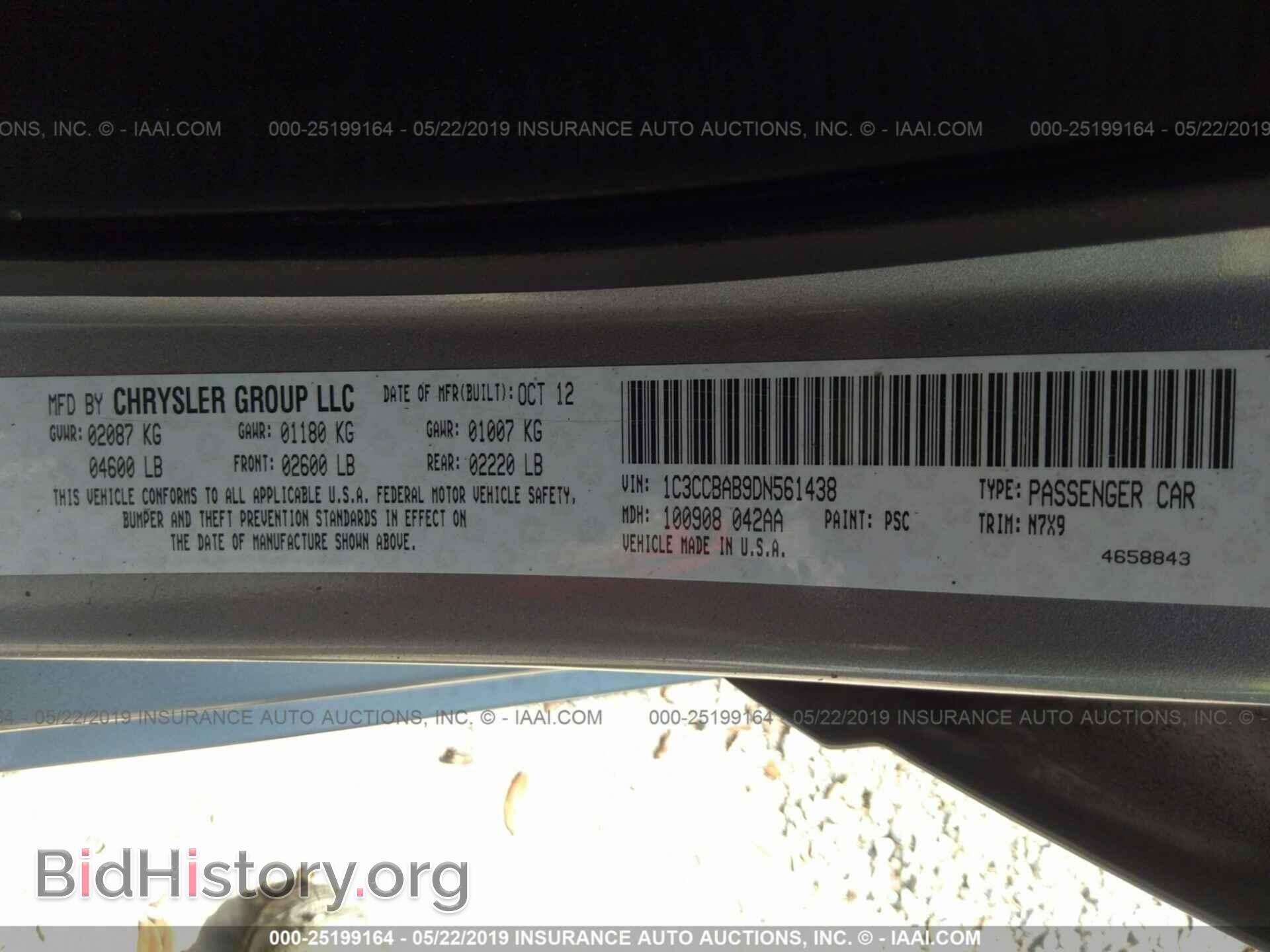 2013 CHRYSLER 200 - VIN: 1C3CCBAB9DN561438 - Photo 9