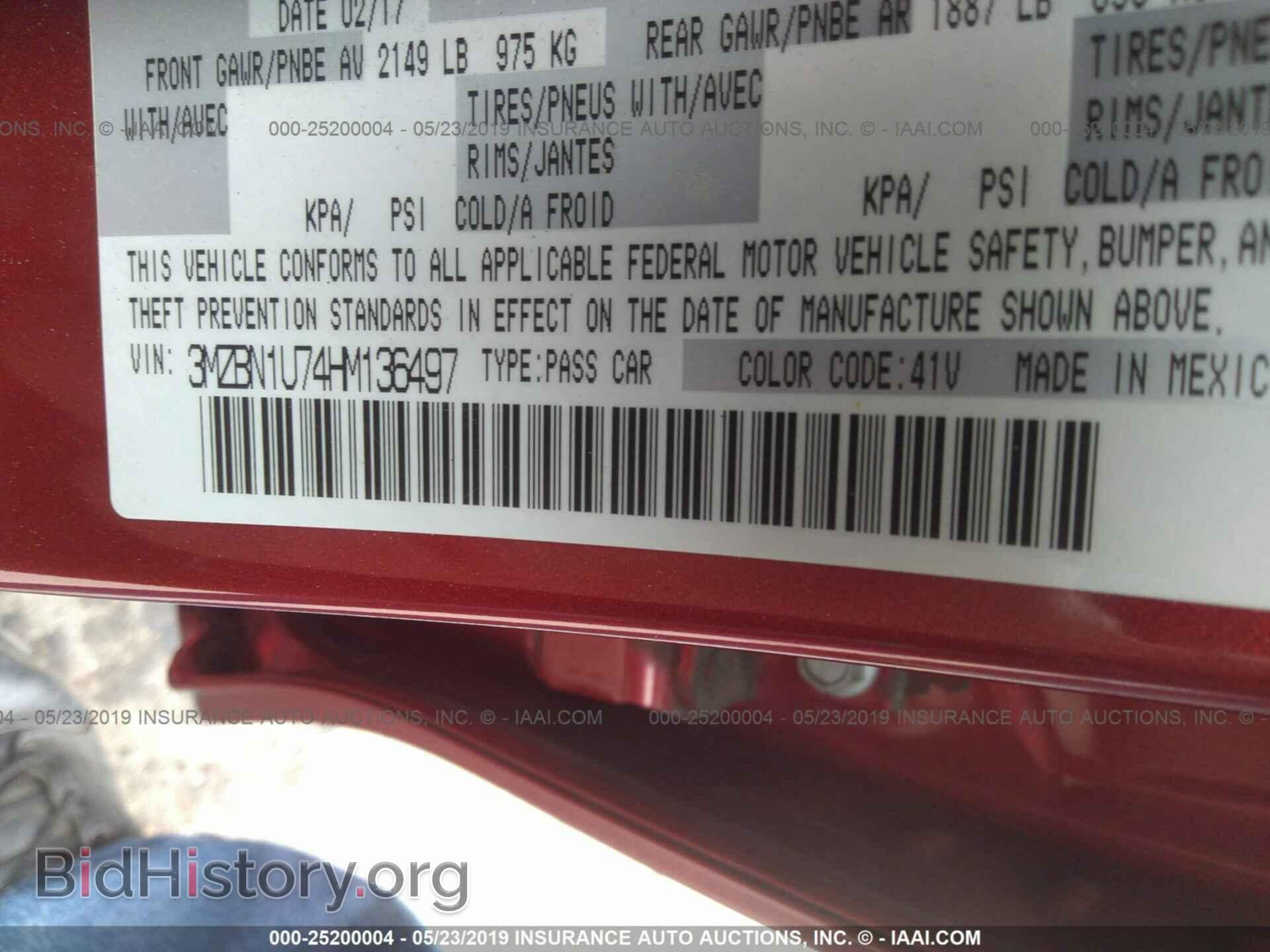 2017 MAZDA 3 - VIN: 3MZBN1U74HM136497 - Фото 9