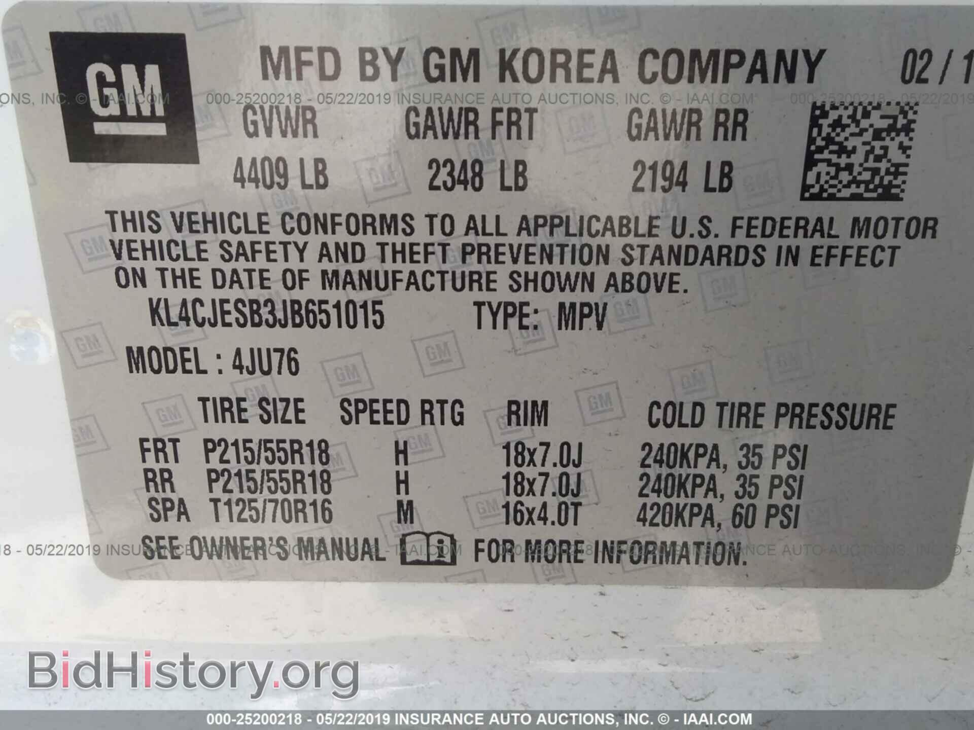 2018 BUICK ENCORE - VIN: KL4CJESB3JB651015 - Фото 9