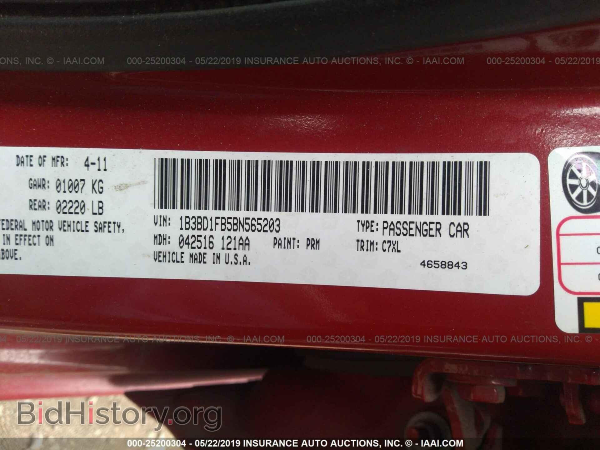 2011 DODGE AVENGER - VIN: 1B3BD1FB5BN565203 - Фото 9