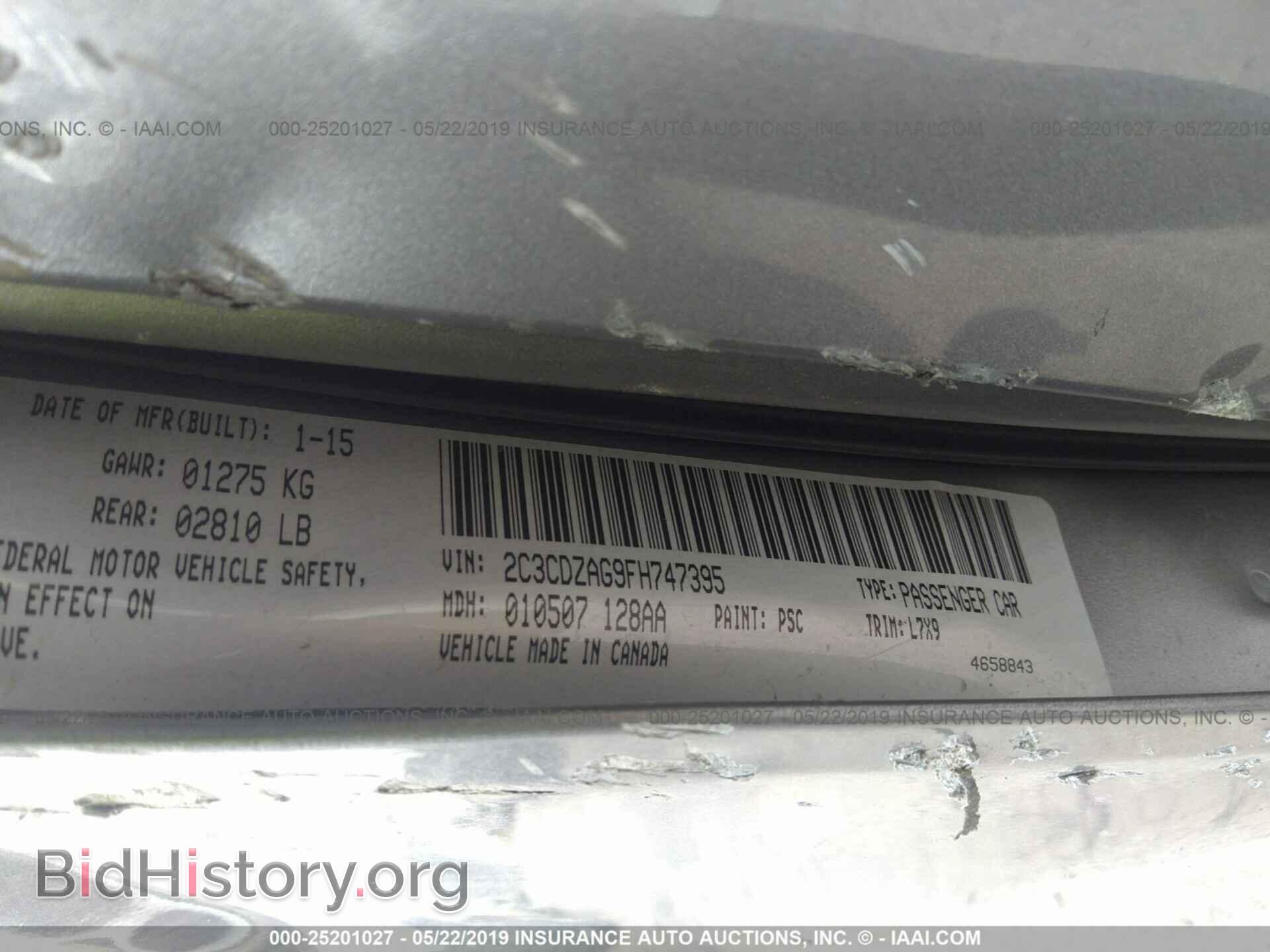 2015 DODGE CHALLENGER - VIN: 2C3CDZAG9FH747395 - Фото 9