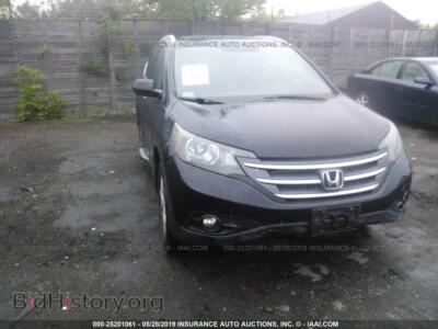 2012 Honda CR-V EXL, черный — VIN 2HKRM4H74CH614268, IAAI