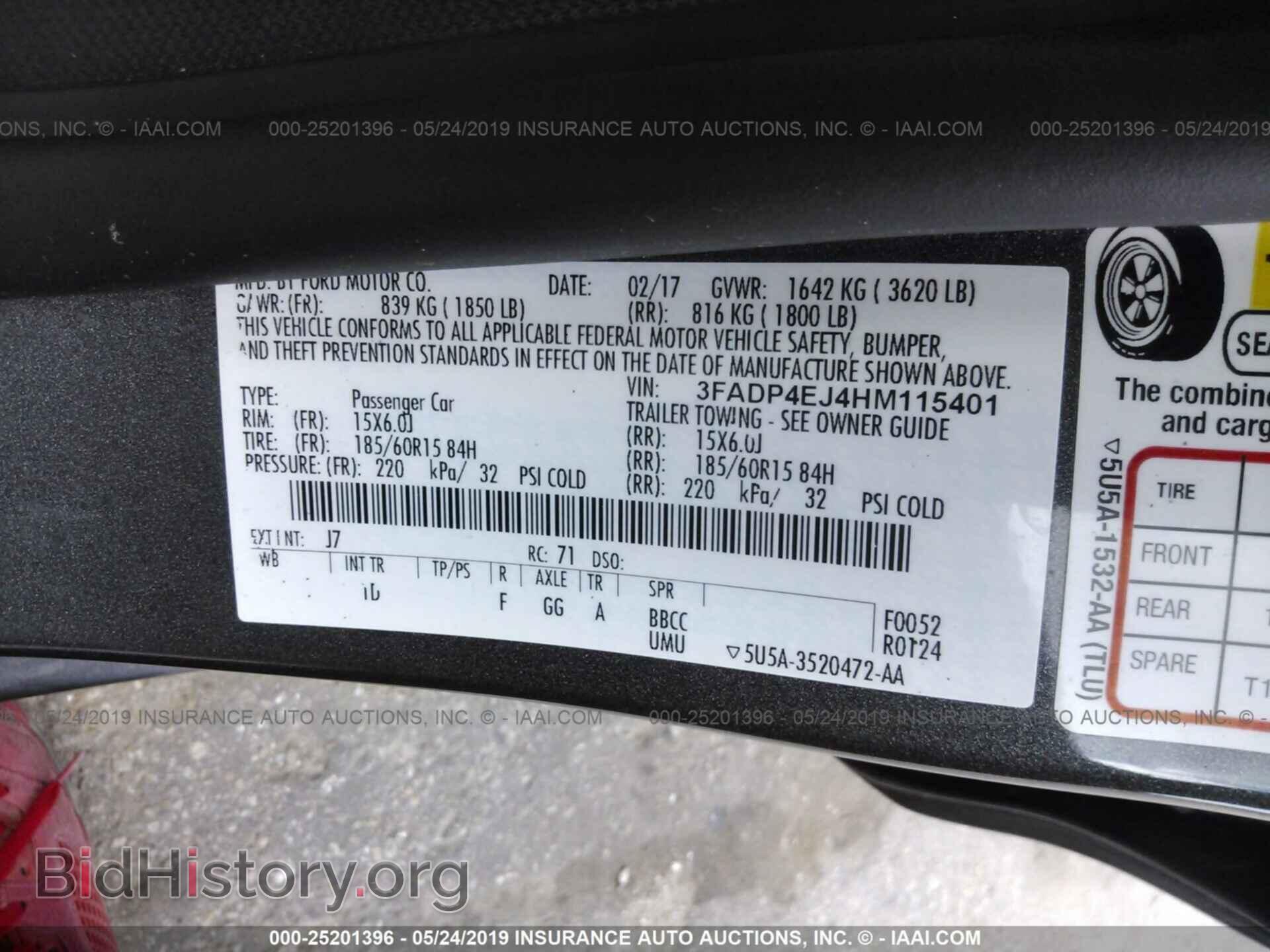 2017 FORD FIESTA - VIN: 3FADP4EJ4HM115401 - Photo 9