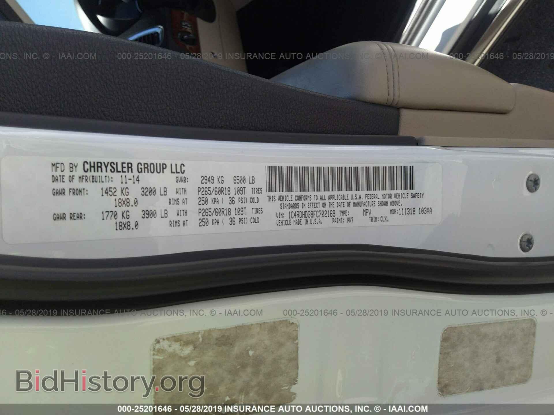 2015 DODGE DURANGO - VIN: 1C4RDHDG8FC702169 - Фото 9