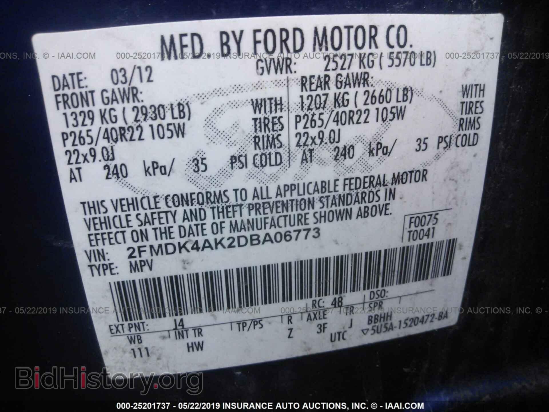 2013 FORD EDGE - VIN: 2FMDK4AK2DBA06773 - Photo 9